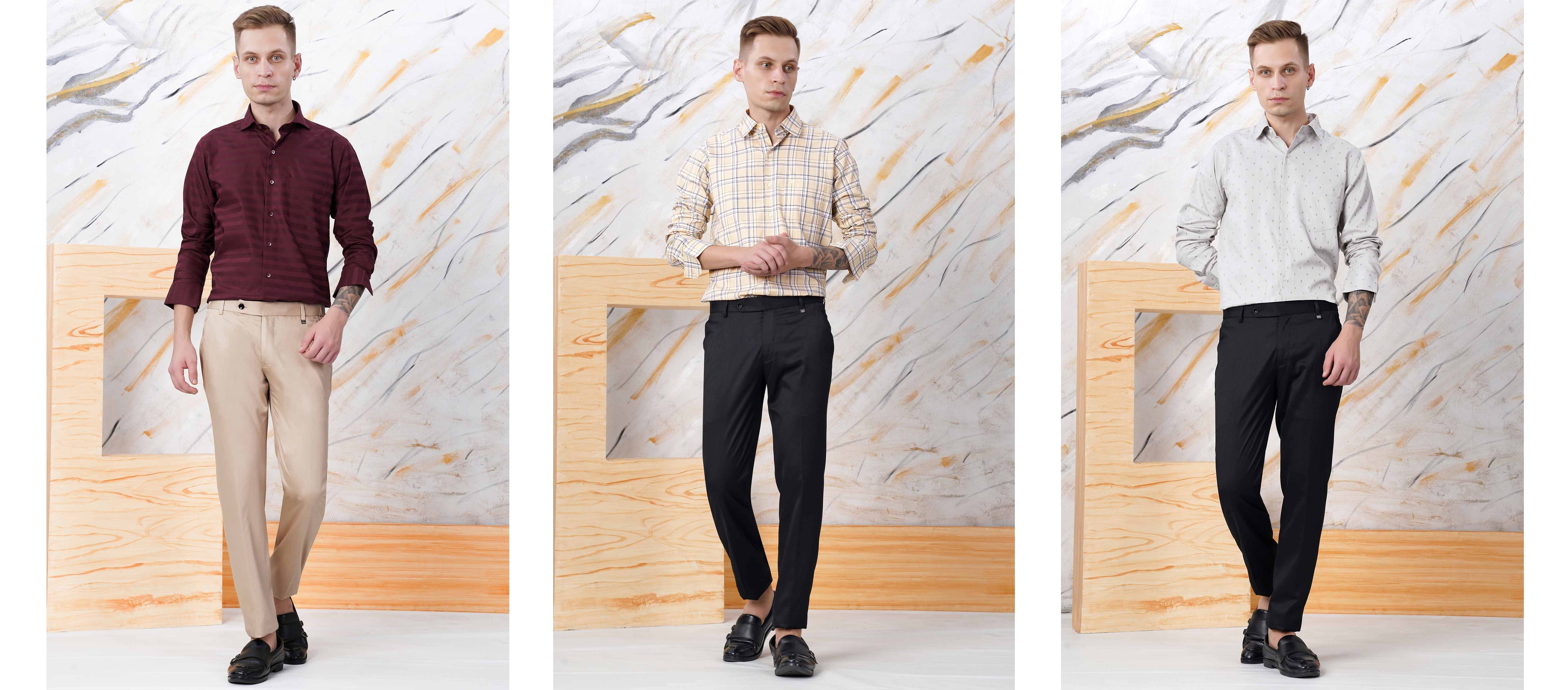 modern stylish formal pant shirt color combination for men