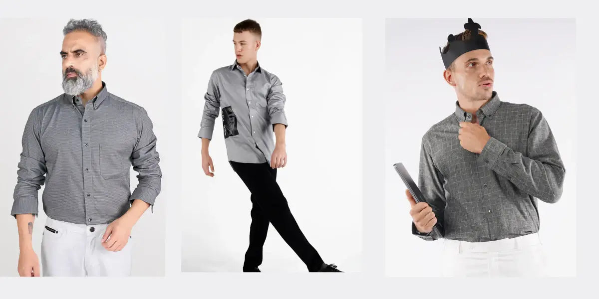 Men's Wearing Grey Shirt Matching Pant