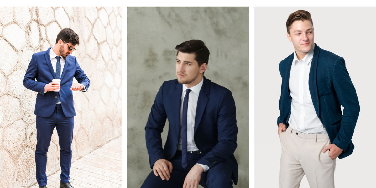 Blue blazer top with shoes