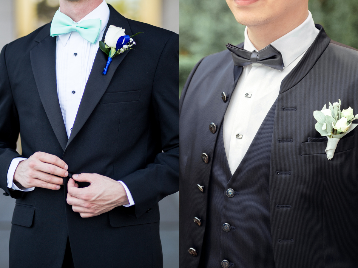 difference between tux and suit