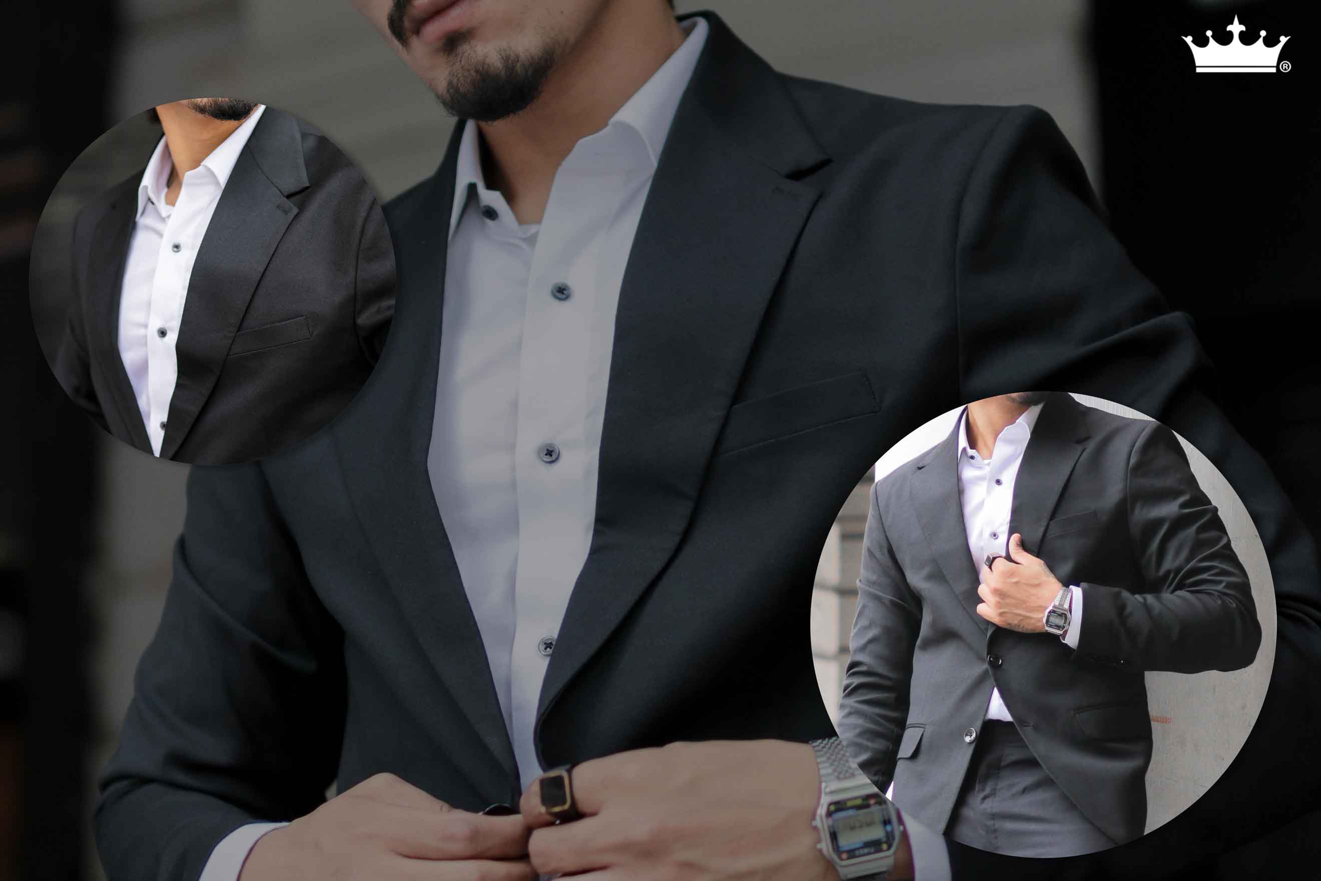 Buy Premium & Designer Black Blazers for Men