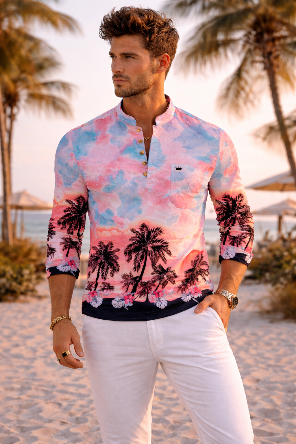 kurta type shirts For Men at French Crown