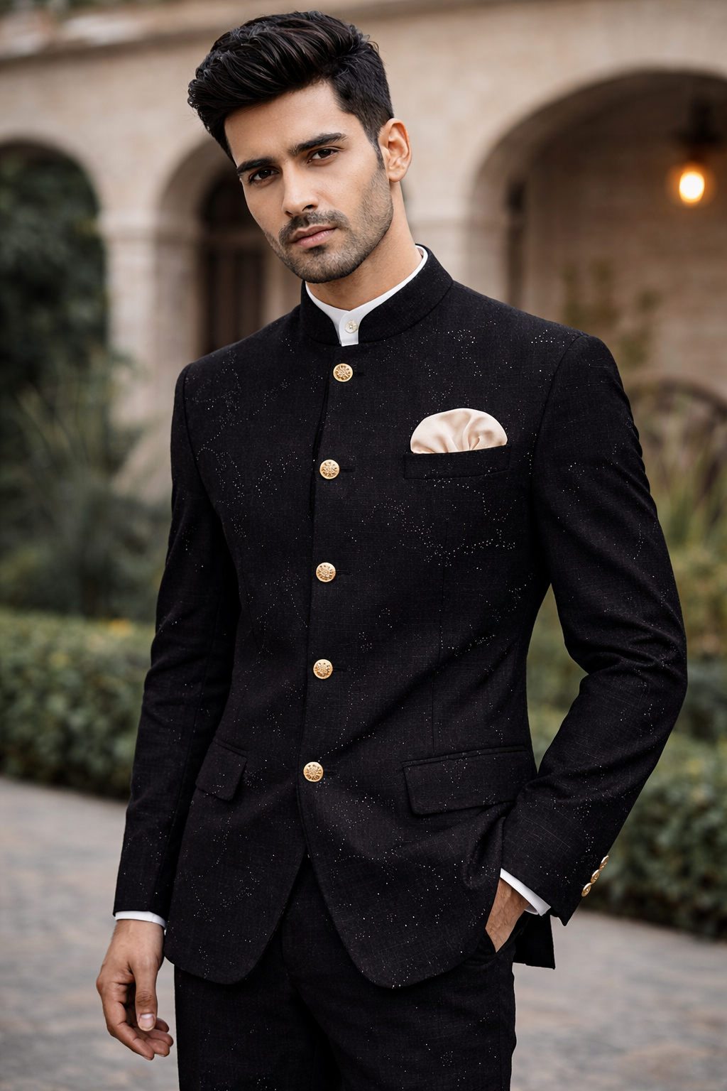 strapless open back dress Men Beige 3 Piece Suit Beach Wedding Suit Formal Party Wear Suit Sainly 54 / 38