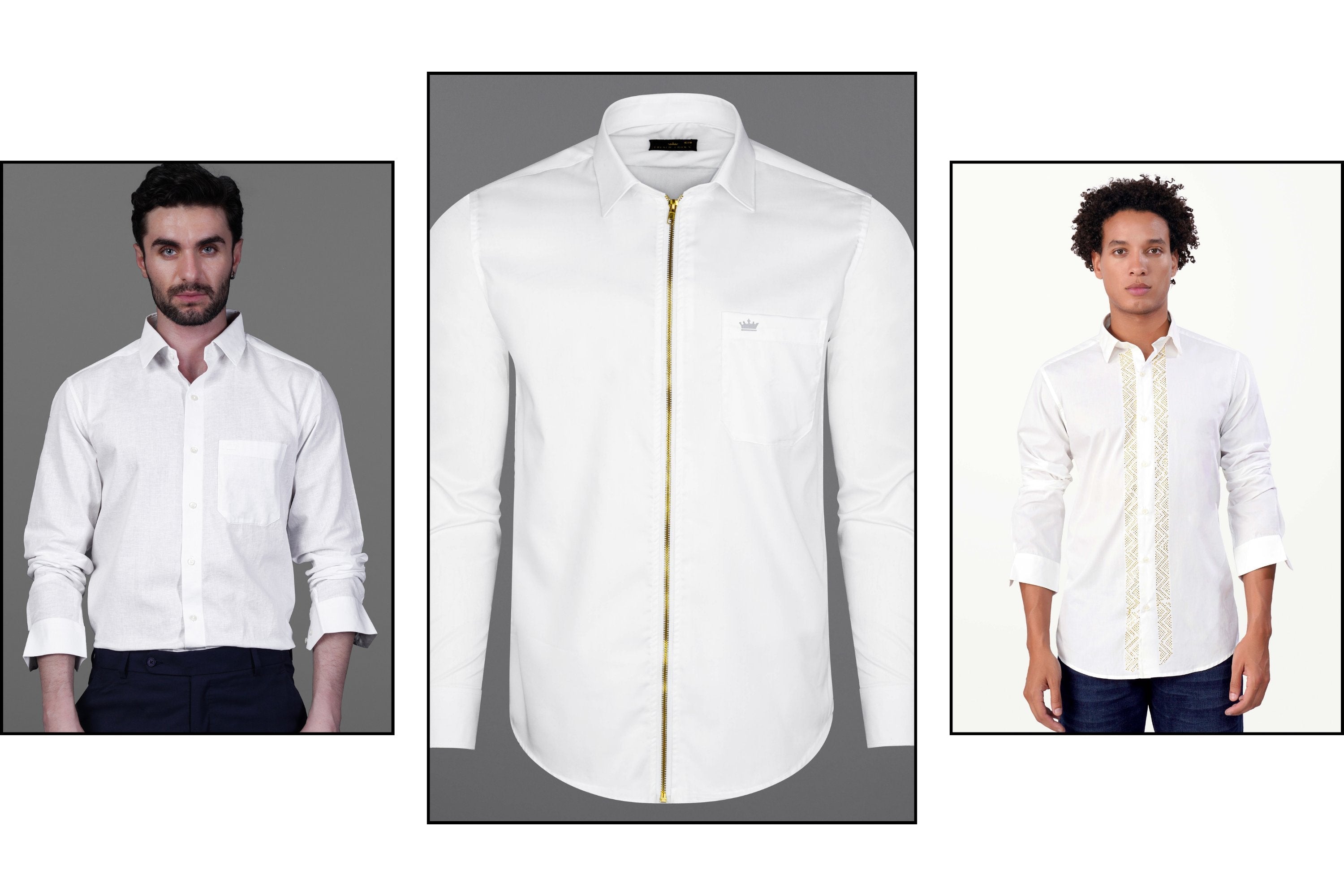 Buy Online Premium Quality White Shirts For Men in India French Crown