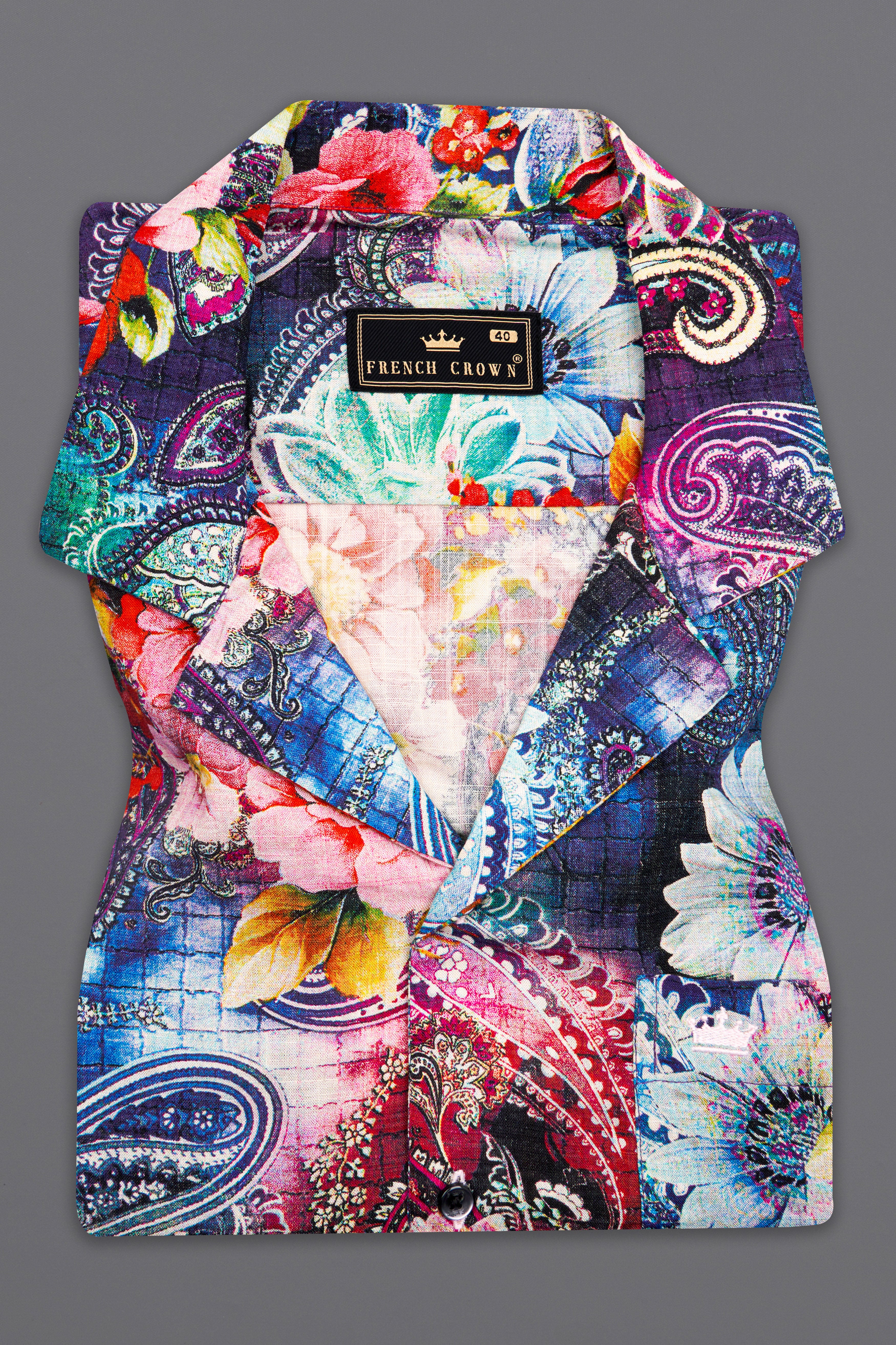 Cedar Blue and Bermuda Green Paisley Printed Lightweight Premium Cotton Oversized Shirt