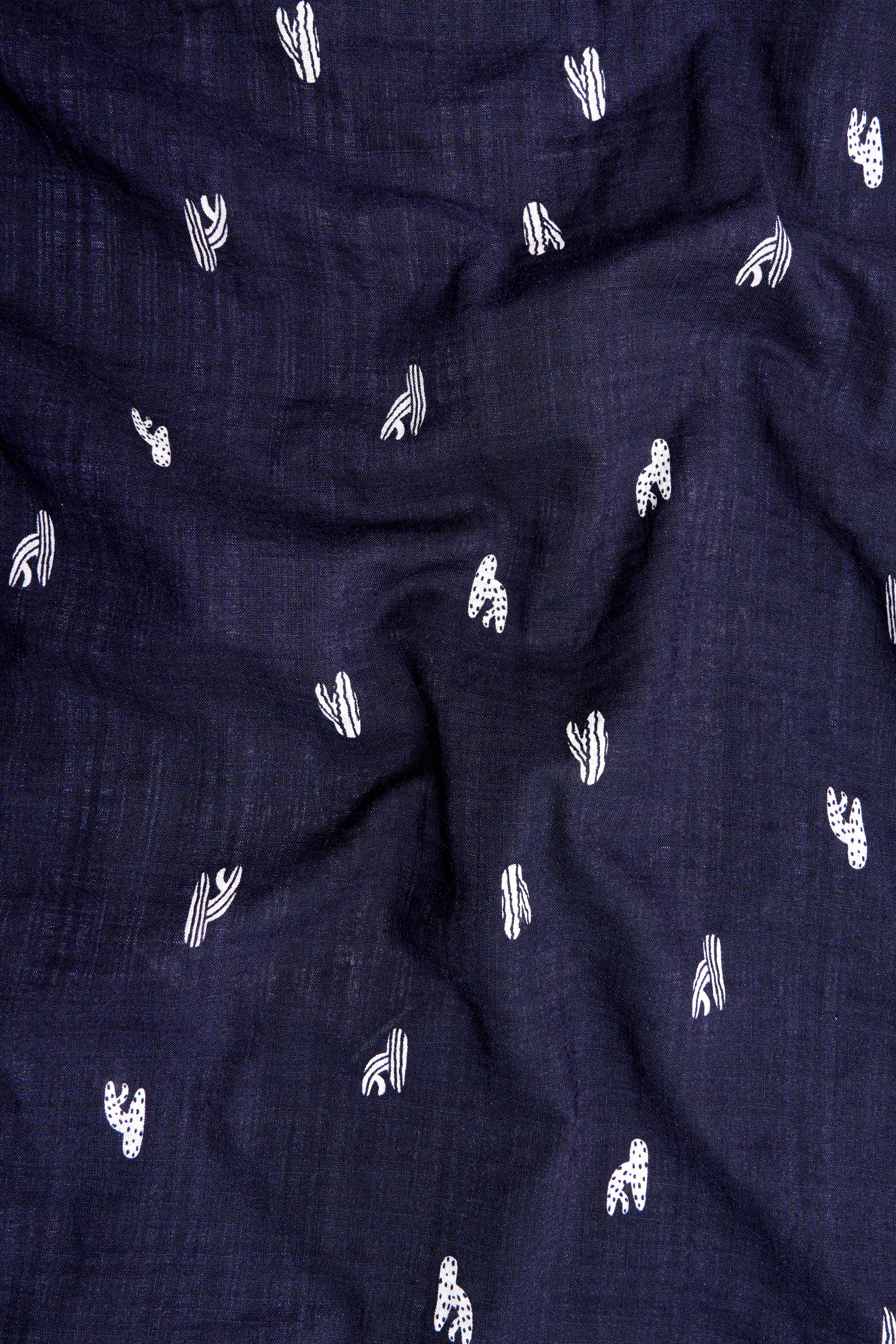 Mirage Blue Printed Lightweight Premium Cotton Oversized Shirt