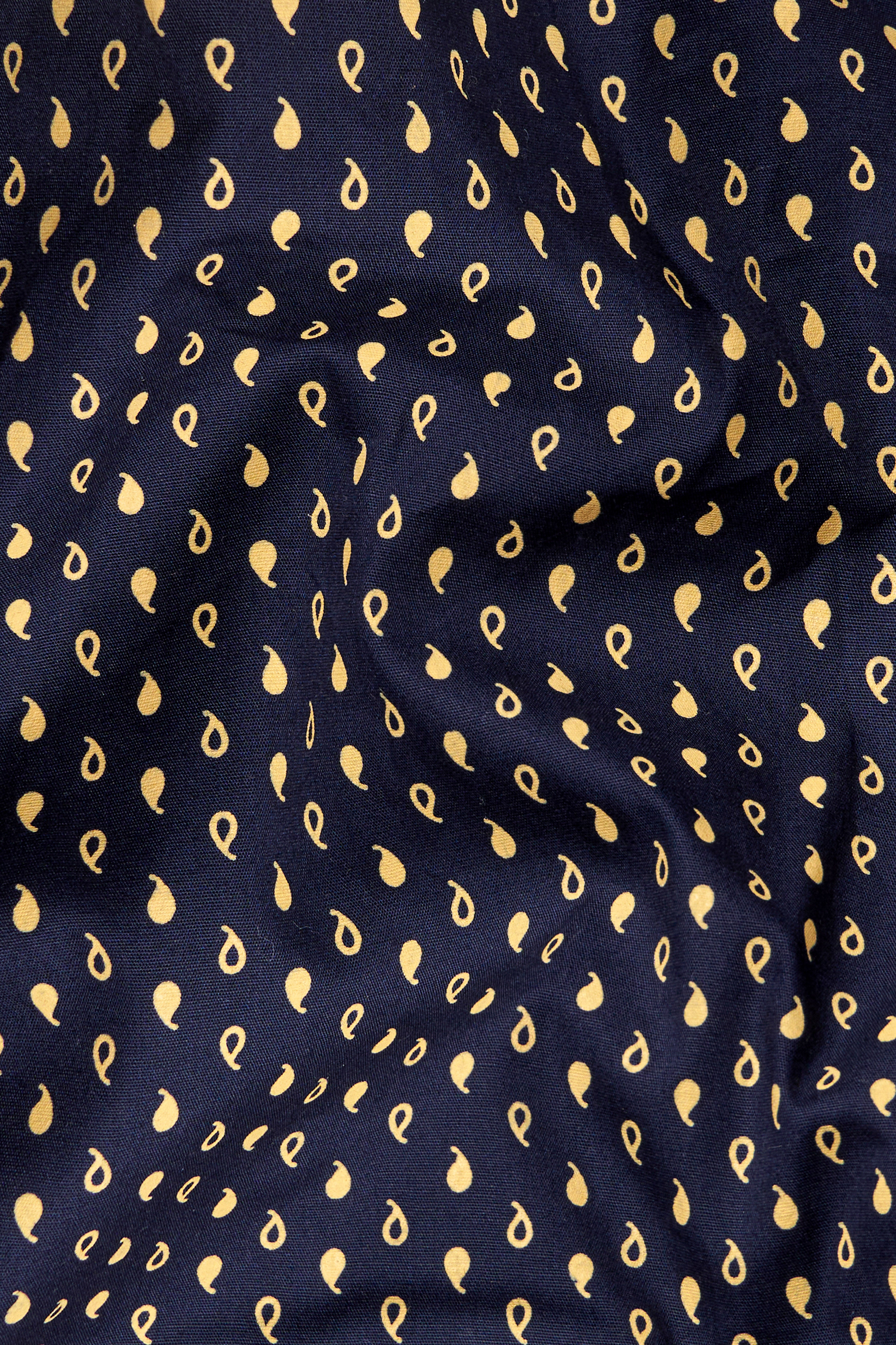 Ebony Clay Blue Printed Lightweight Premium Cotton Shirt