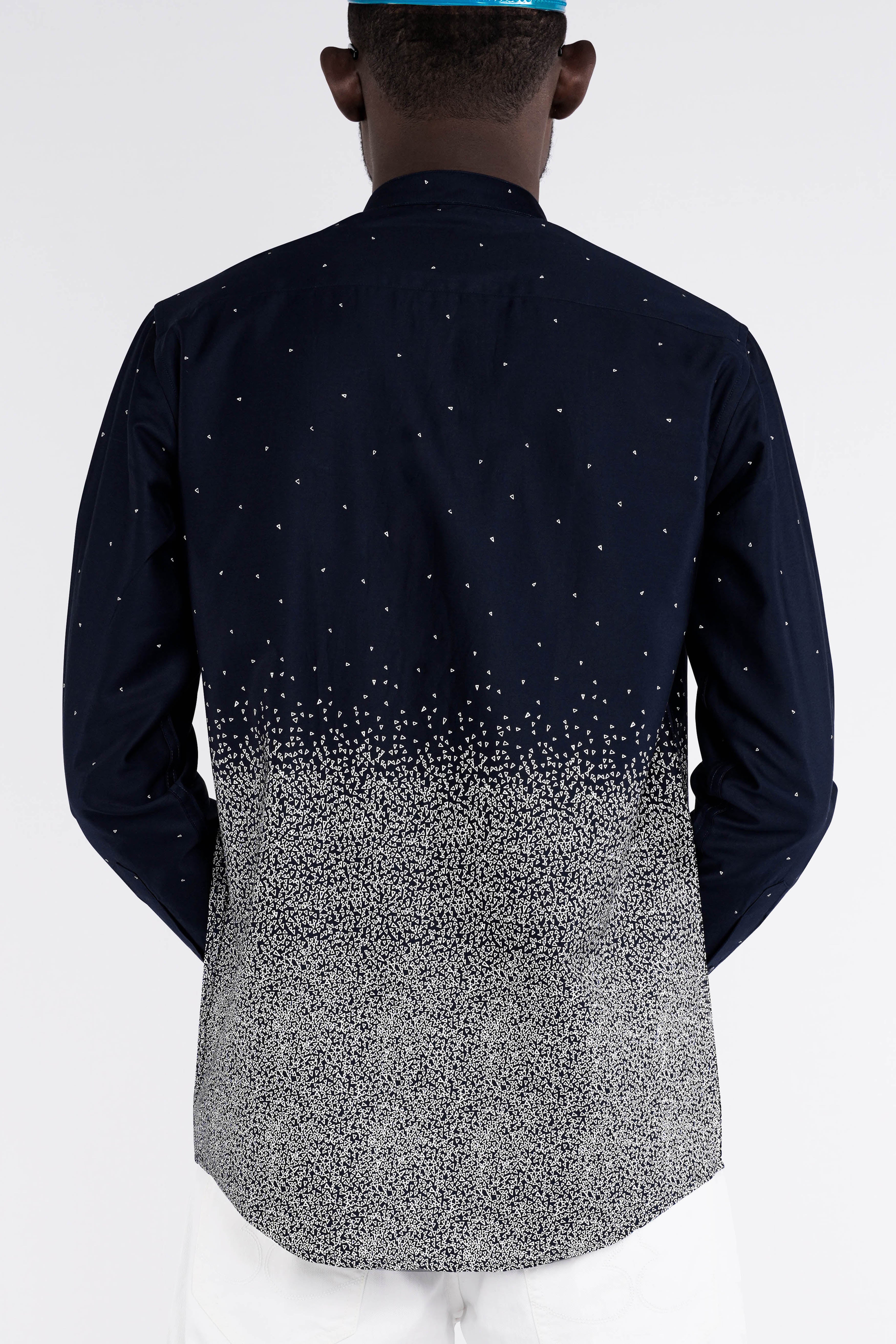 Cinder Blue and White Super Soft Premium Cotton Shirts