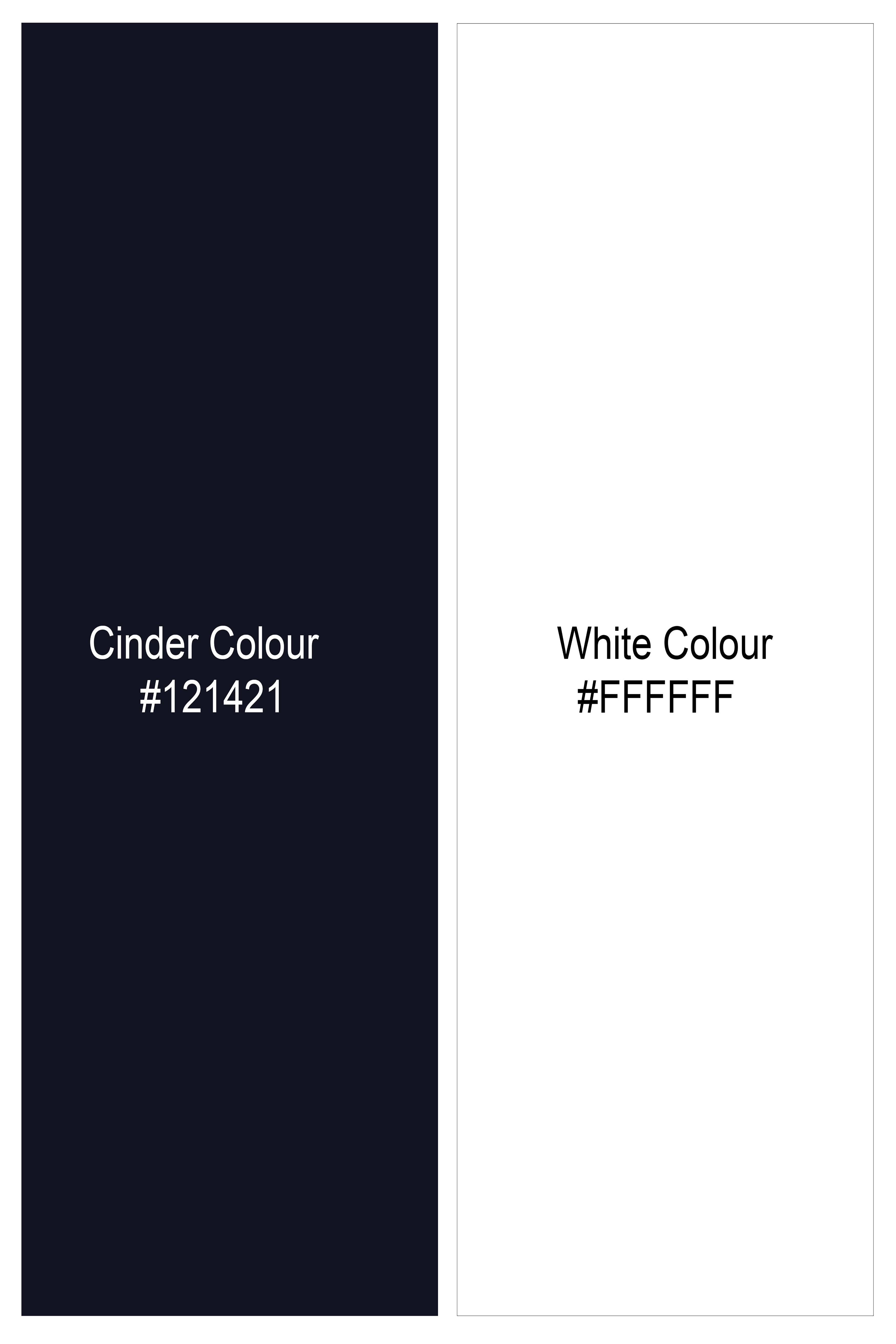 Cinder Blue and White Super Soft Premium Cotton Shirts