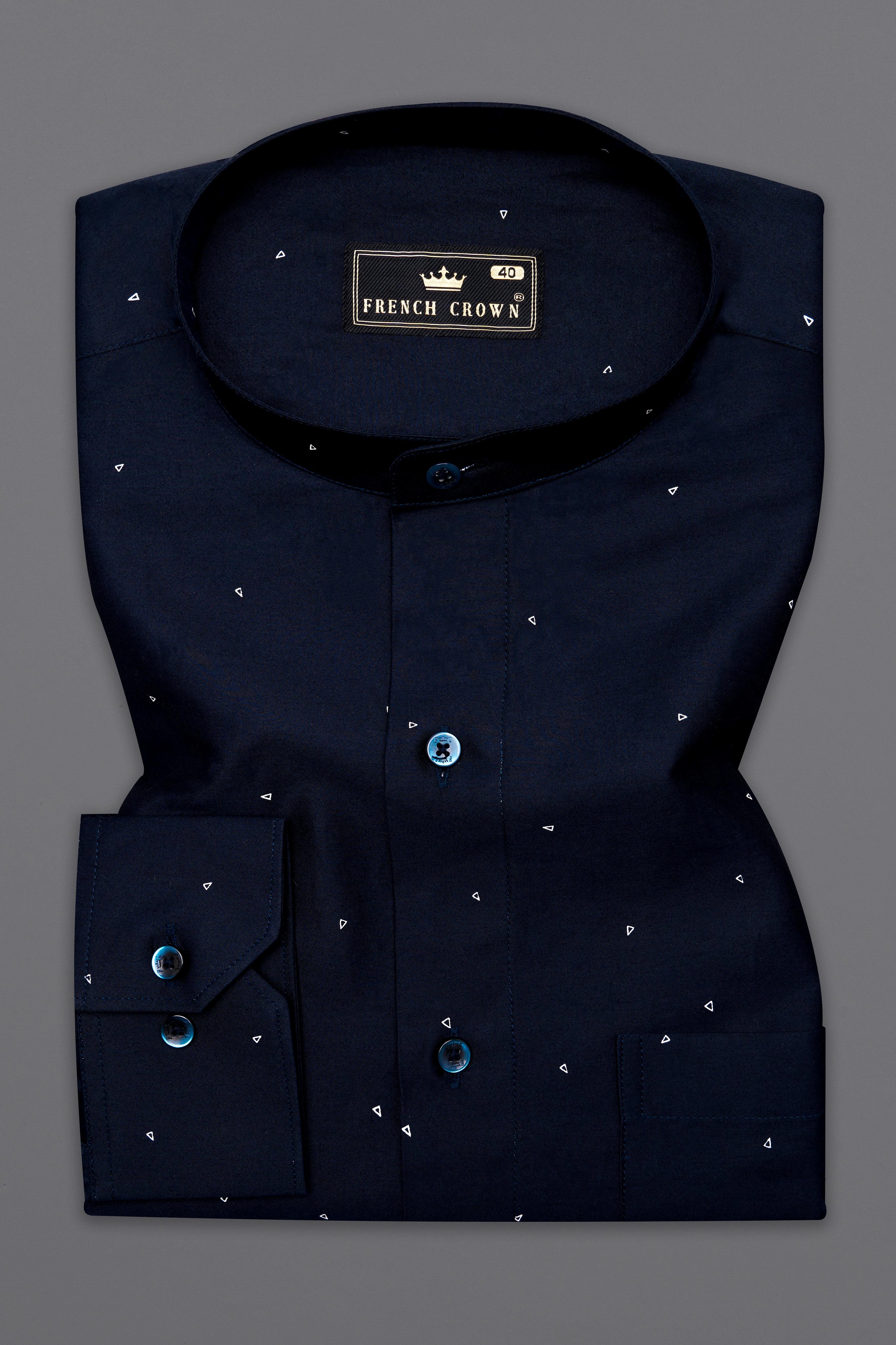 Cinder Blue and White Super Soft Premium Cotton Shirts