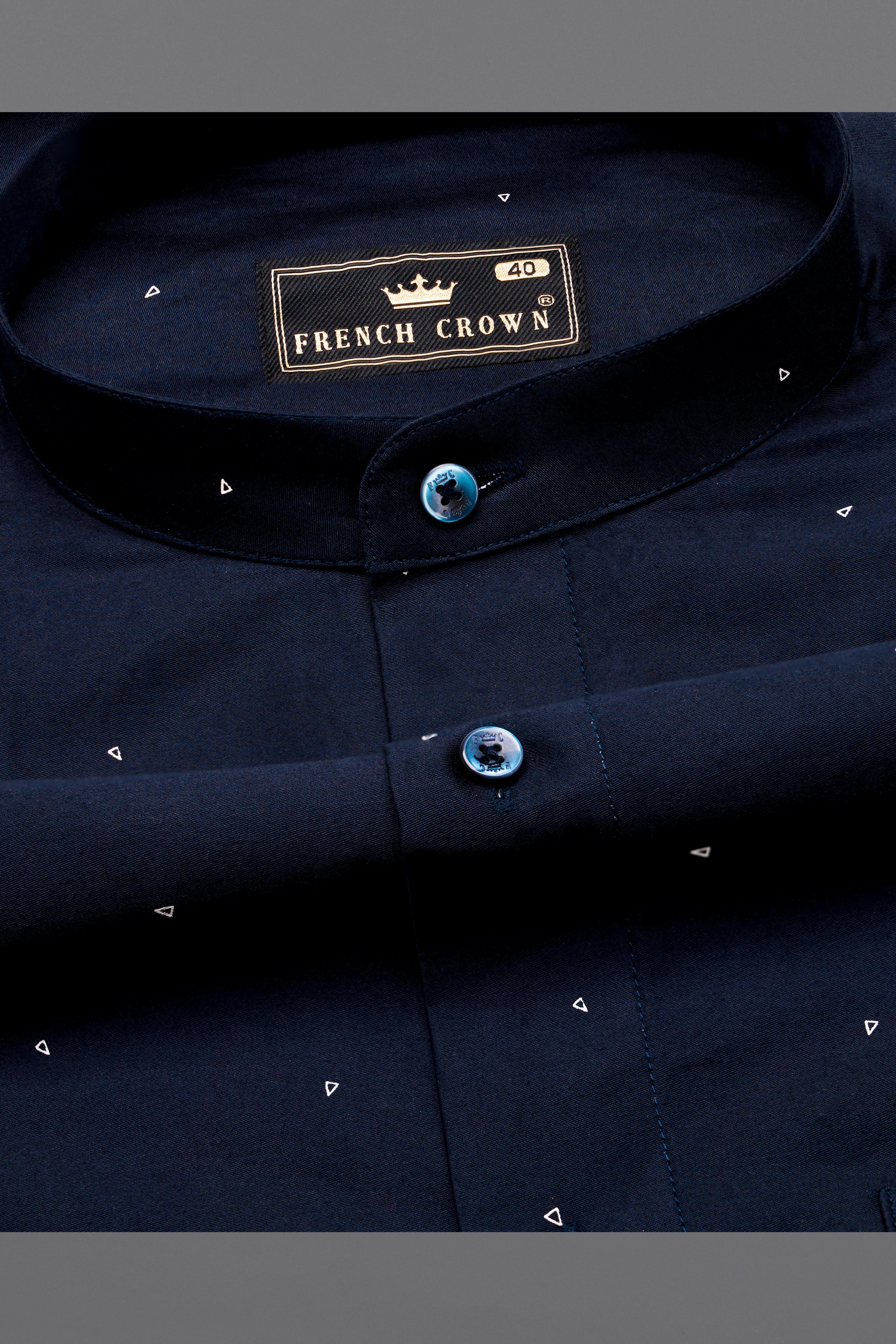 Cinder Blue and White Super Soft Premium Cotton Shirts