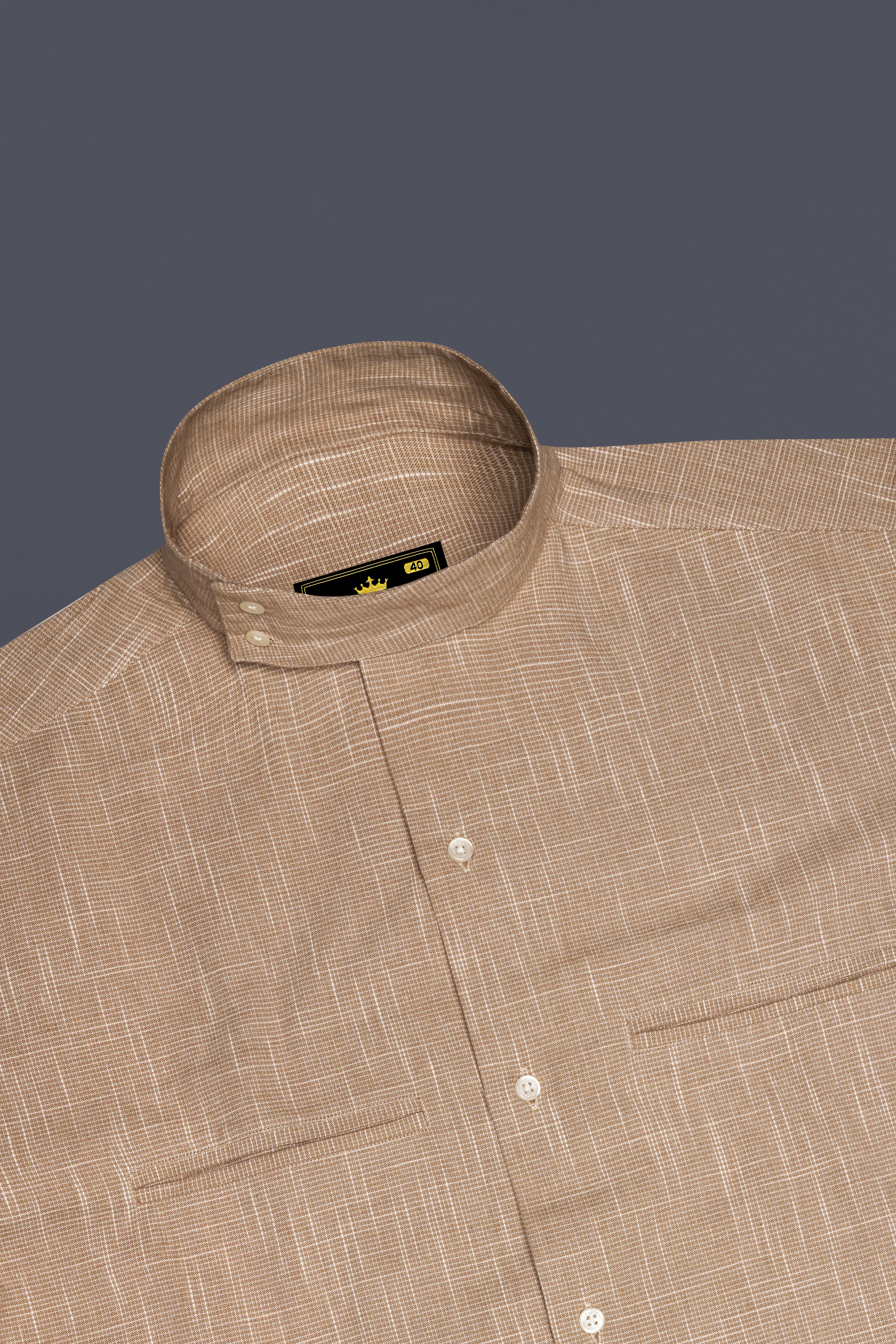 Cameo Brown Royal Oxford Designer Shirt