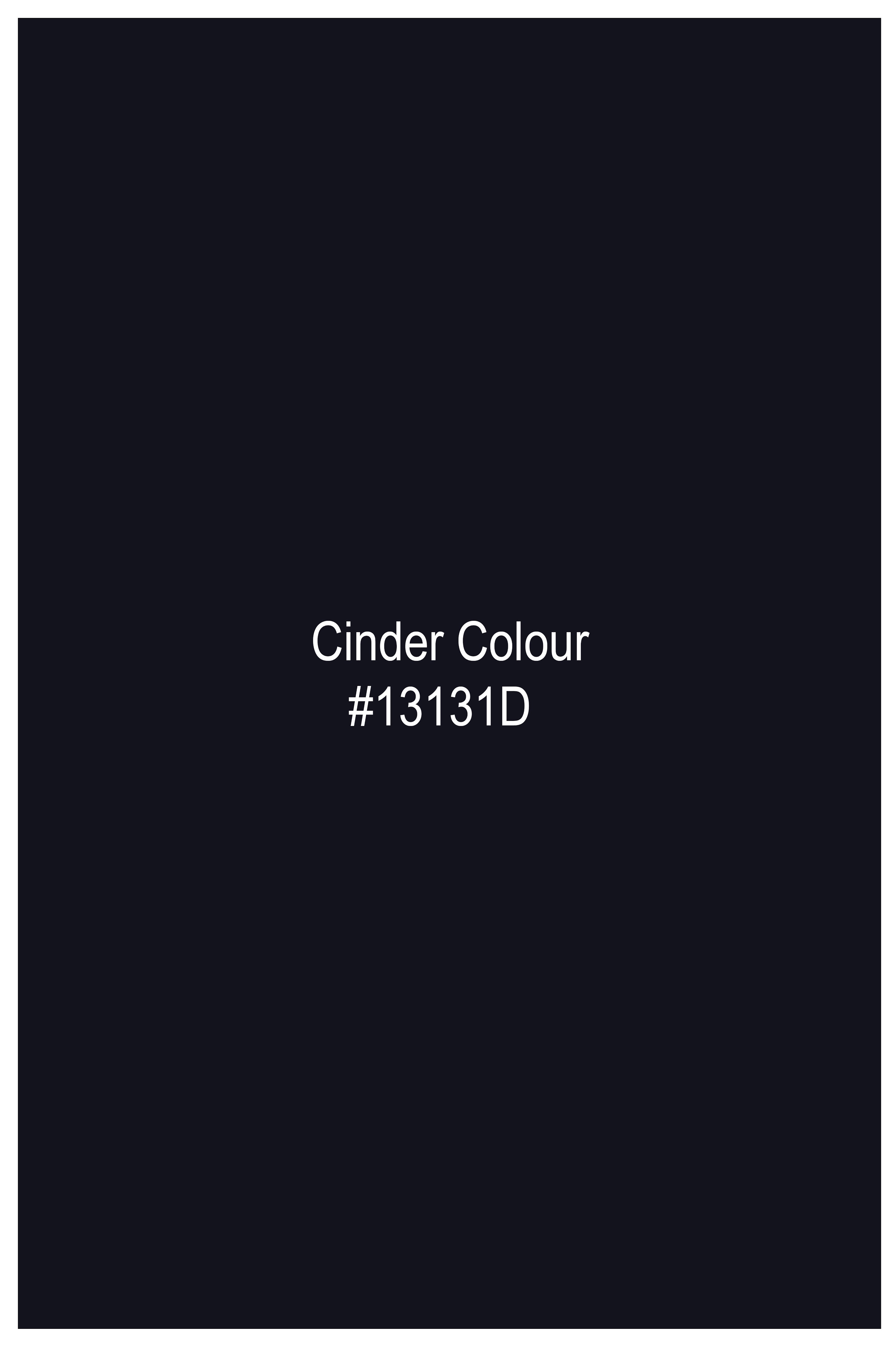 Cinder Blue Dobby Textured Premium Giza Cotton Shirt