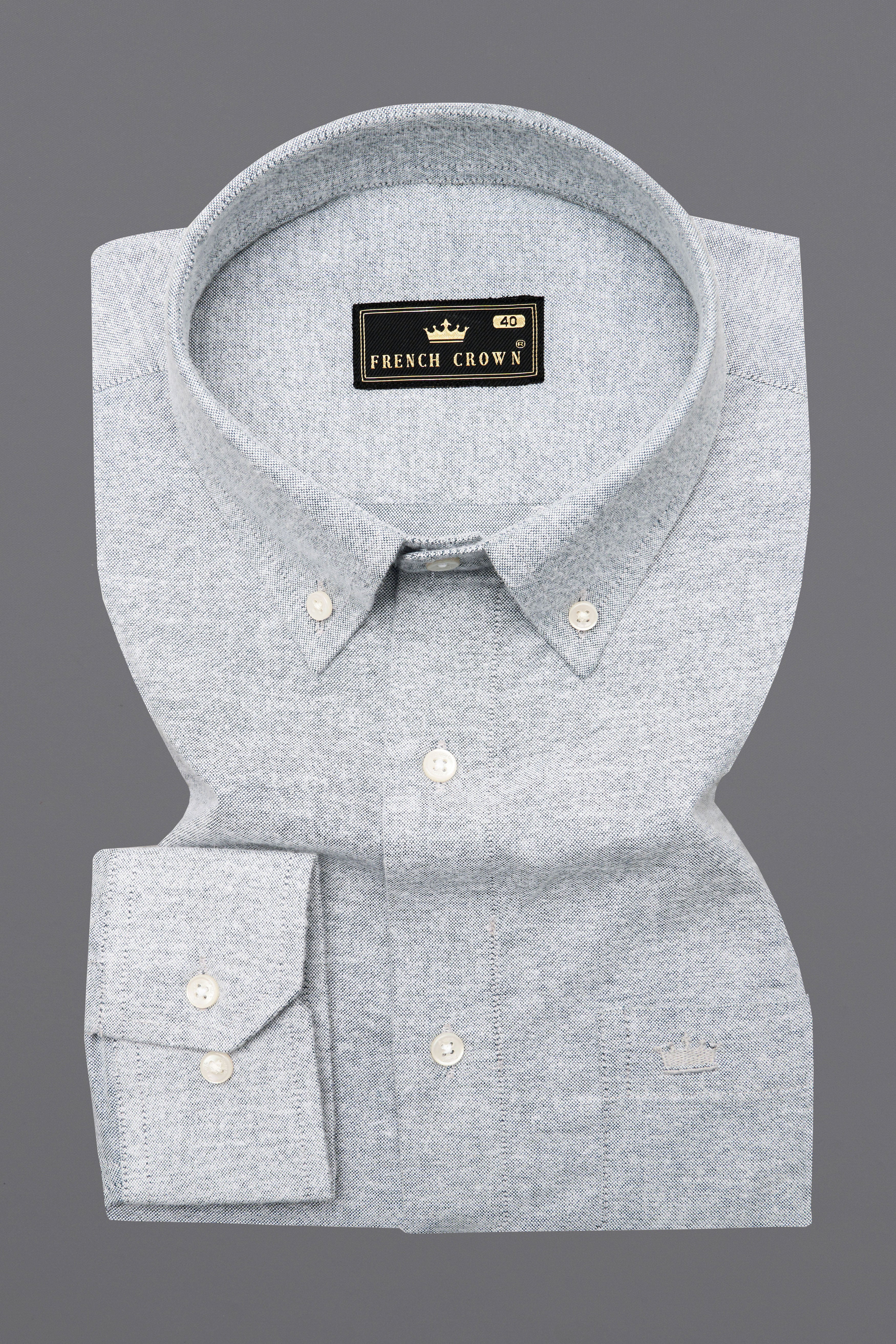 Chalice Gray Royal Oxford Button Down Shirt 10132-BD-38, 10132-BD-H-38, 10132-BD-39, 10132-BD-H-39, 10132-BD-40, 10132-BD-H-40, 10132-BD-42, 10132-BD-H-42, 10132-BD-44, 10132-BD-H-44, 10132-BD-46, 10132-BD-H-46, 10132-BD-48, 10132-BD-H-48, 10132-BD-50, 10132-BD-H-50, 10132-BD-52, 10132-BD-H-52A