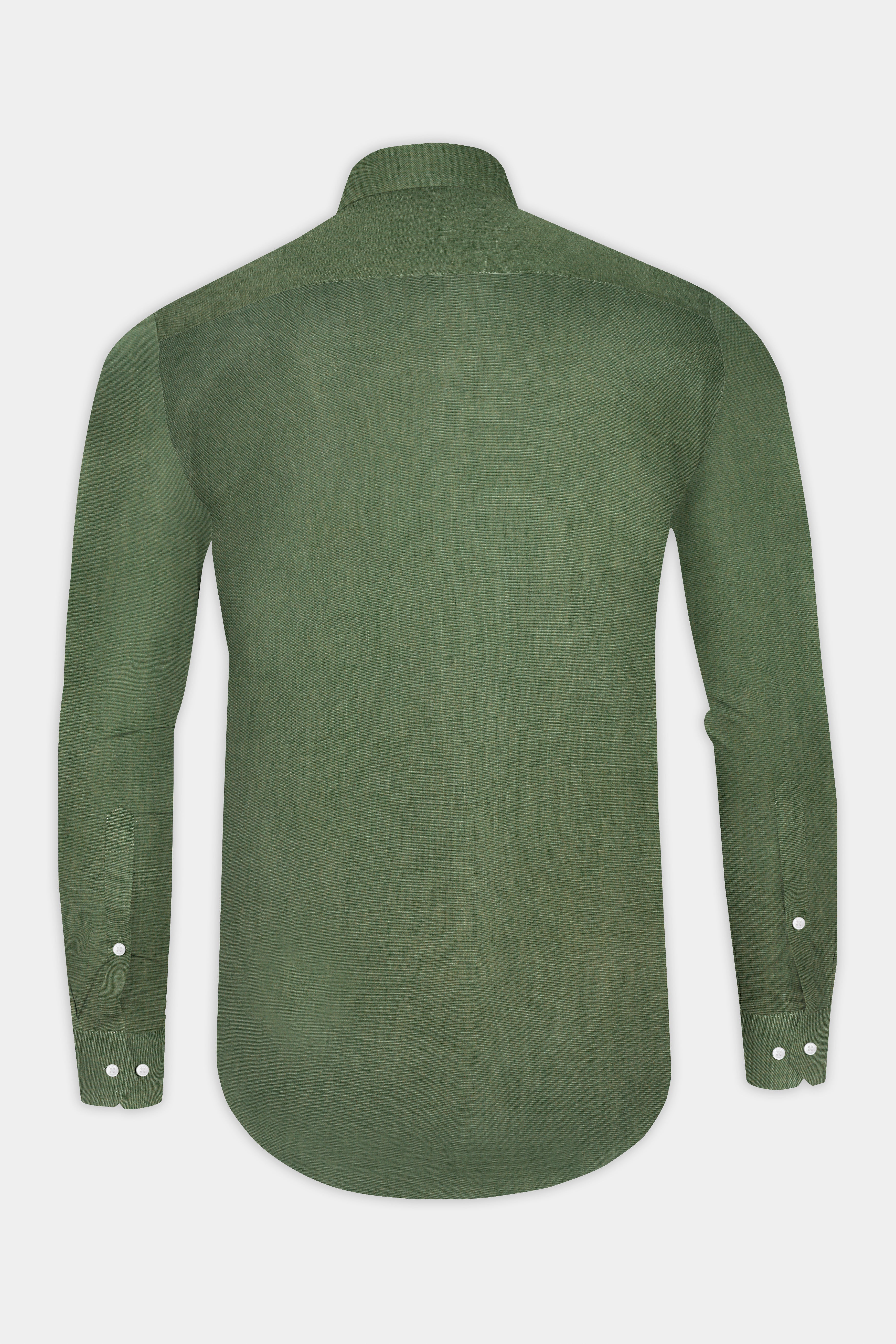Camouflage Green Luxurious Linen Designer Shirt