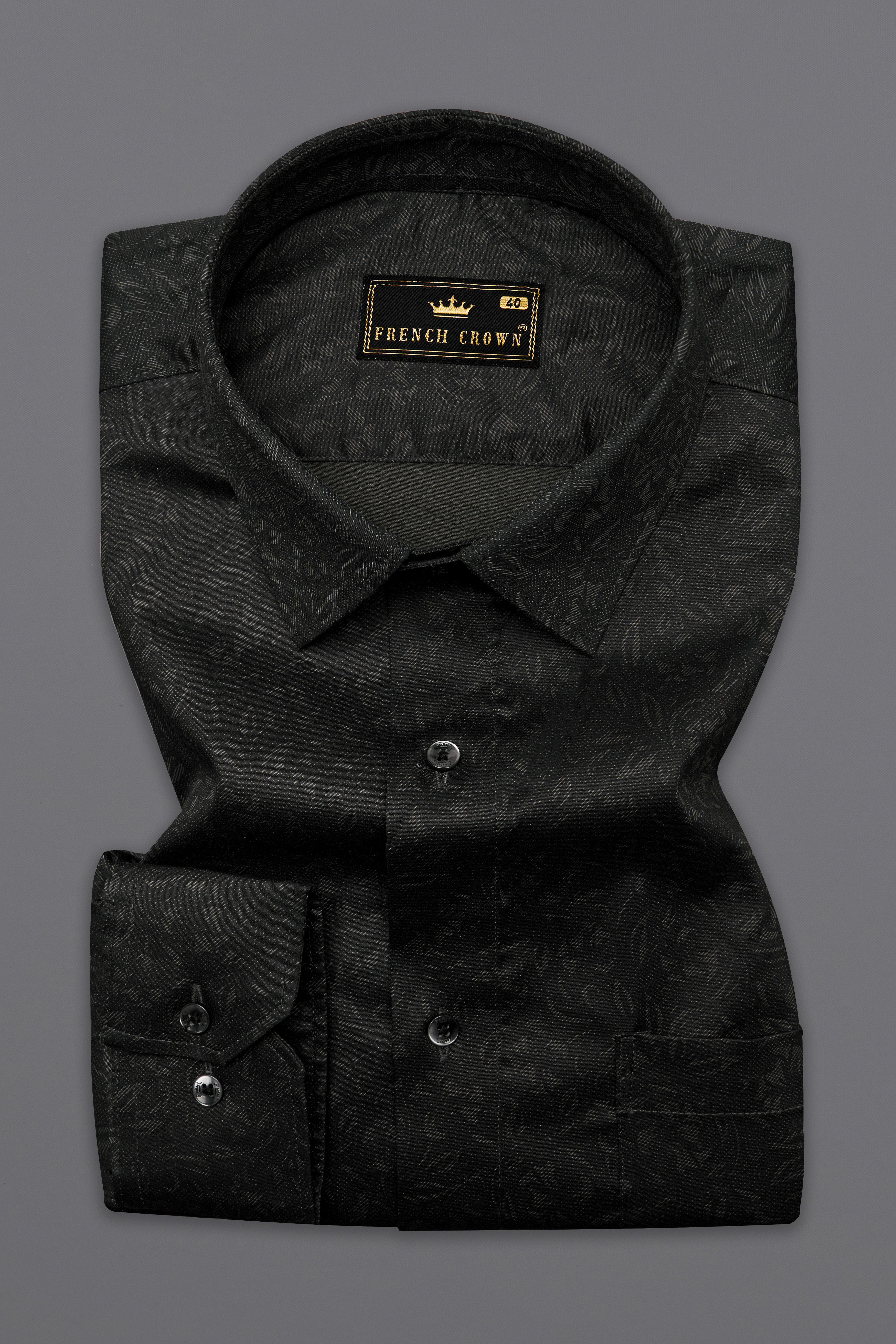 Jade Black Printed Super Soft Premium Cotton Stretchable Shirt 10156-BLK-38, 10156-BLK-H-38, 10156-BLK-39, 10156-BLK-H-39, 10156-BLK-40, 10156-BLK-H-40, 10156-BLK-42, 10156-BLK-H-42, 10156-BLK-44, 10156-BLK-H-44, 10156-BLK-46, 10156-BLK-H-46, 10156-BLK-48, 10156-BLK-H-48, 10156-BLK-50, 10156-BLK-H-50, 10156-BLK-52, 10156-BLK-H-52