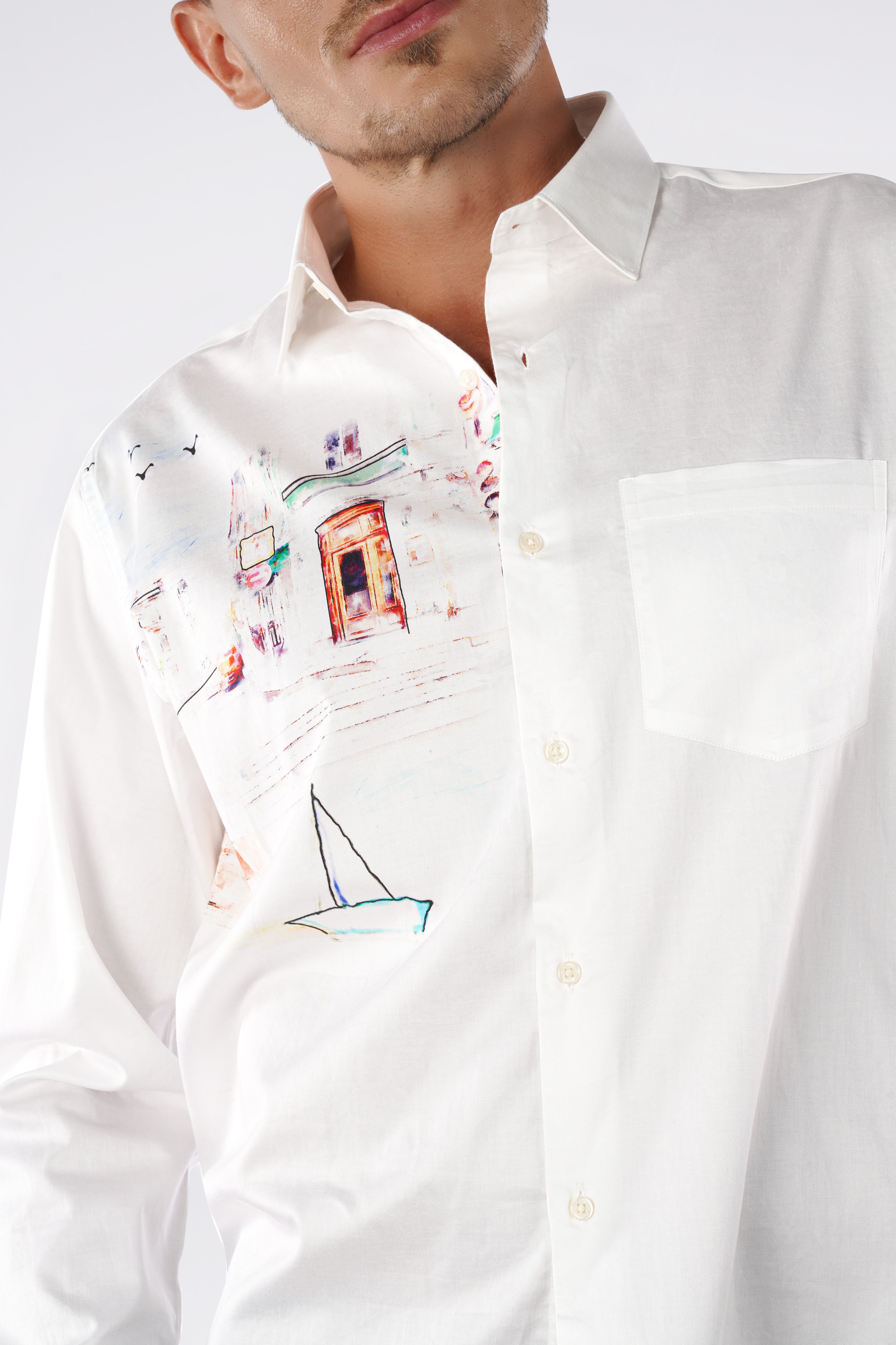 Bright White Printed Super Soft Premium Cotton Designer Shirt 10172-38, 10172-H-38, 10172-39, 10172-H-39, 10172-40, 10172-H-40, 10172-42, 10172-H-42, 10172-44, 10172-H-44, 10172-46, 10172-H-46, 10172-48, 10172-H-48, 10172-50, 10172-H-50, 10172-52, 10172-H-52A