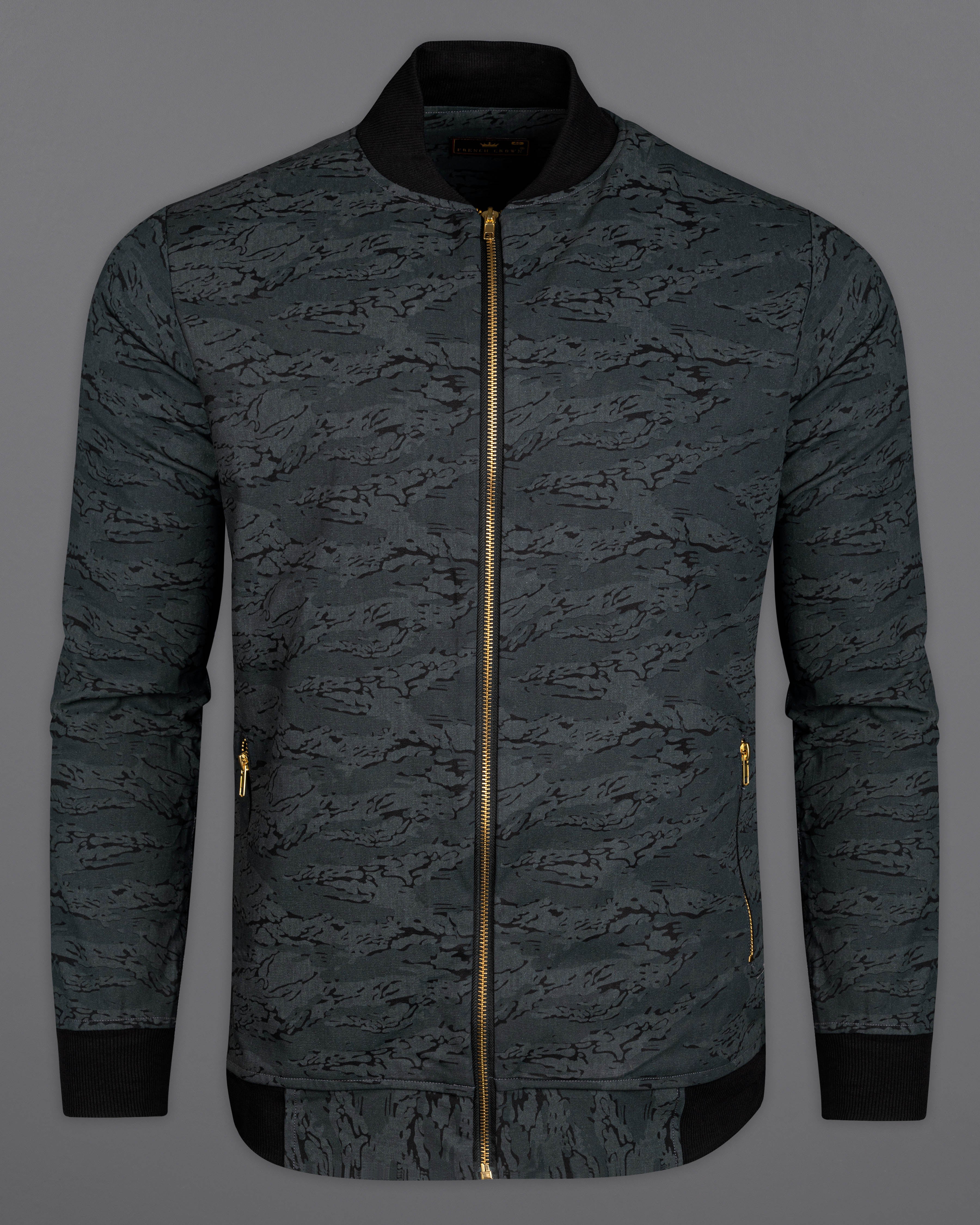 Gravel and Wenge Gray Twill Premium Cotton Bomber Jacket 10177-BJ-38, 10177-BJ-H-38, 10177-BJ-39, 10177-BJ-H-39, 10177-BJ-40, 10177-BJ-H-40, 10177-BJ-42, 10177-BJ-H-42, 10177-BJ-44, 10177-BJ-H-44, 10177-BJ-46, 10177-BJ-H-46, 10177-BJ-48, 10177-BJ-H-48, 10177-BJ-50, 10177-BJ-H-50, 10177-BJ-52, 10177-BJ-H-52A