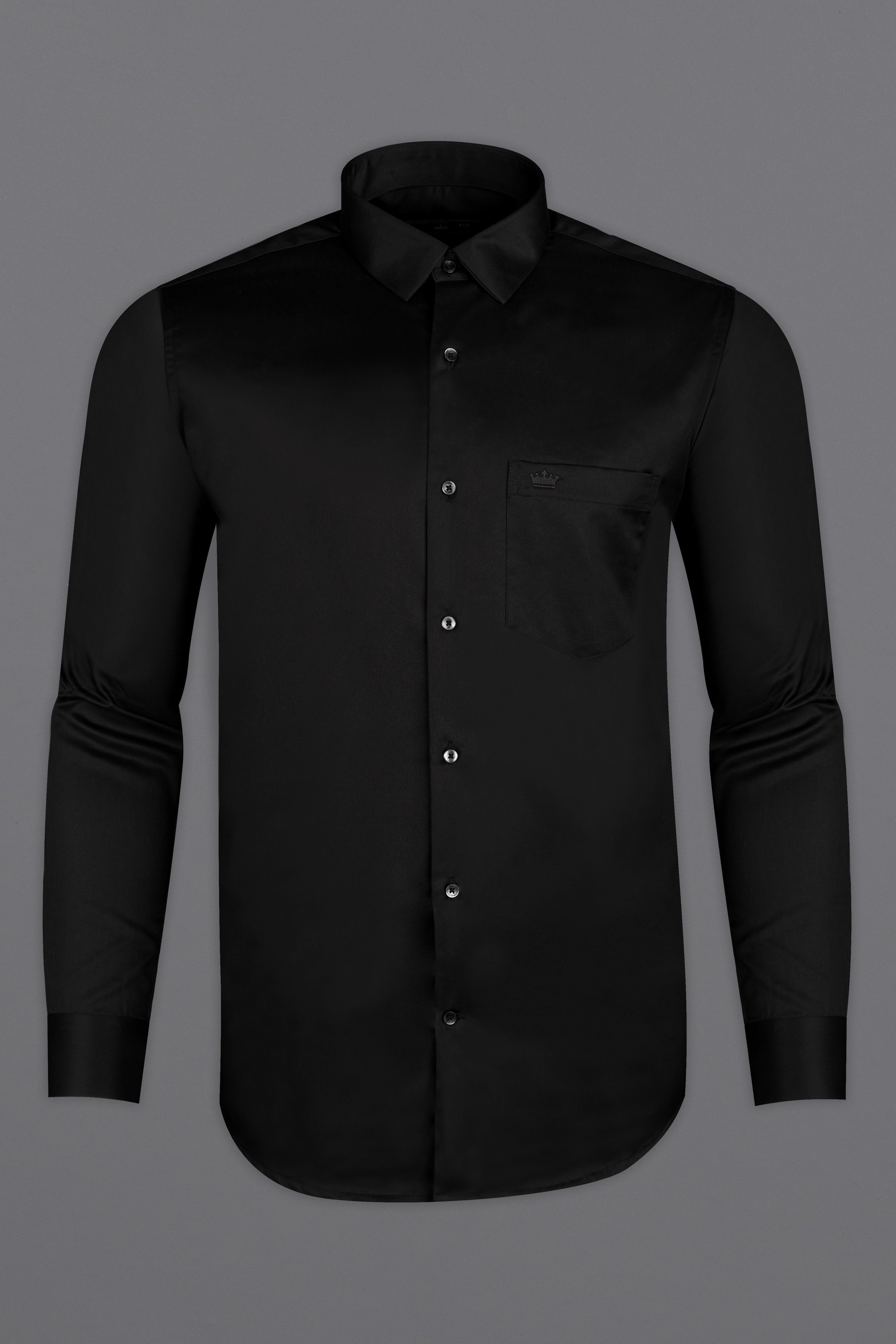 Jade Black with Funky Teddy Patch Work Premium Cotton Designer Shirt