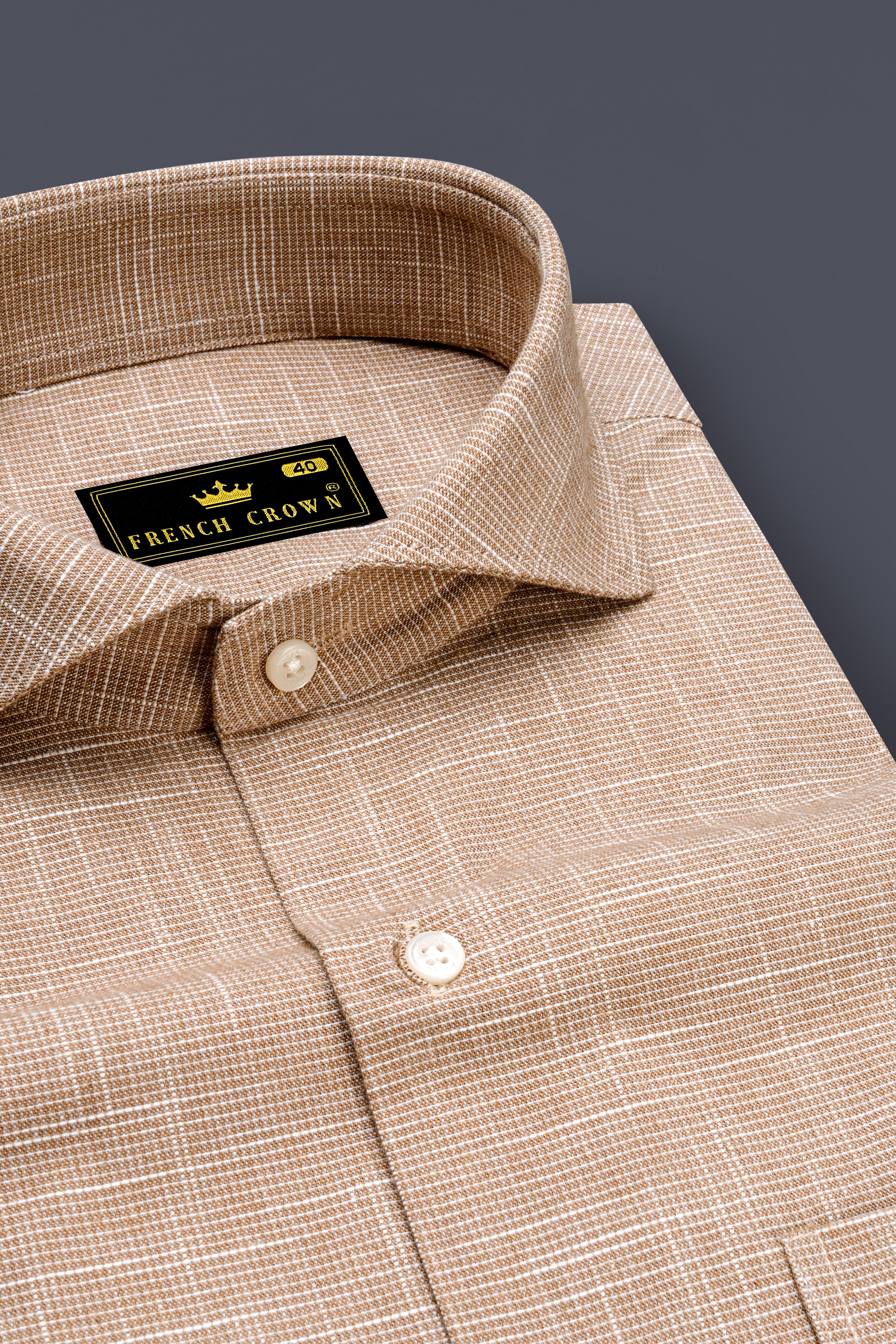 Tan Brown Chambray Shirt