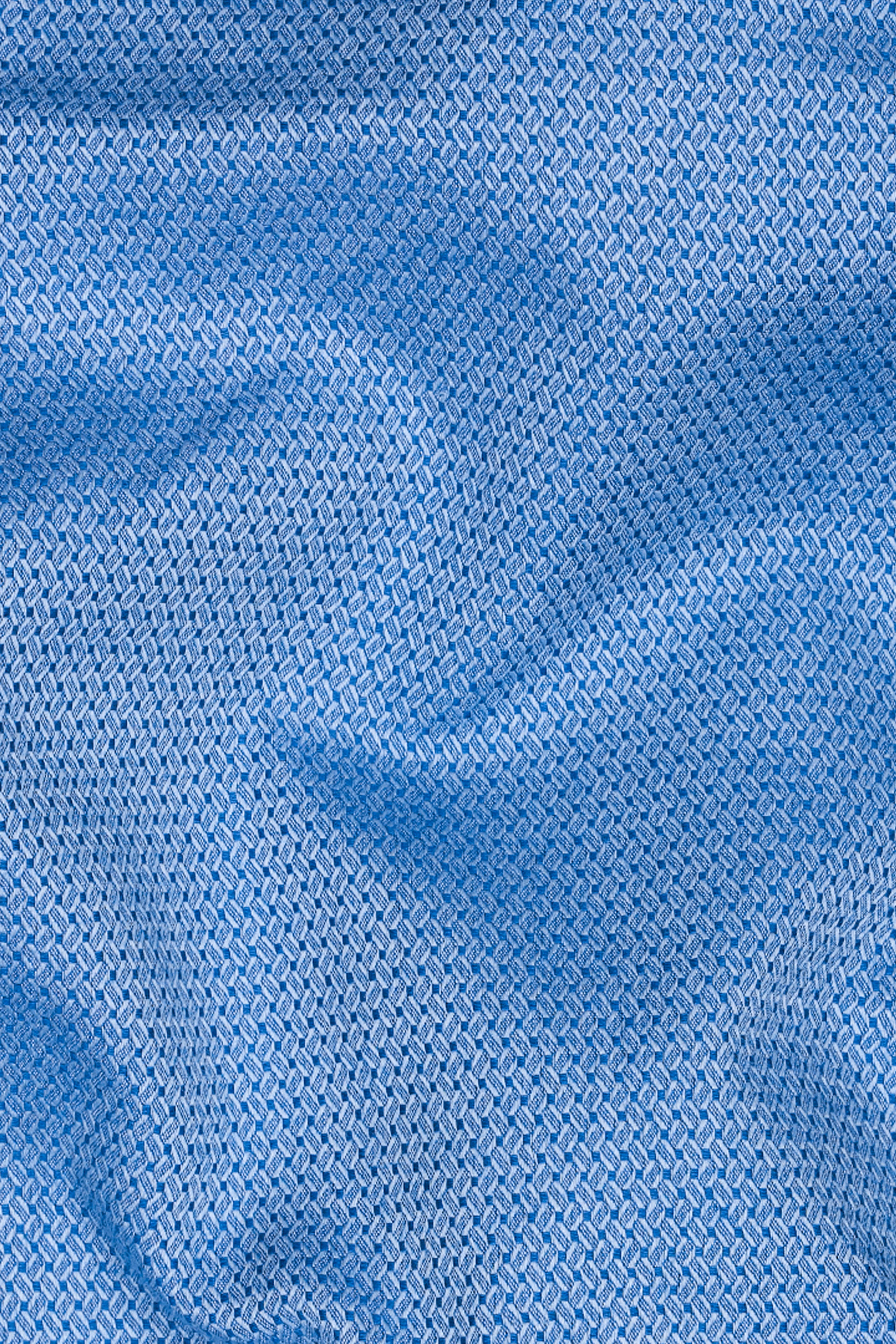 Cornflower Blue Dobby Textured Premium Giza Cotton Shirt