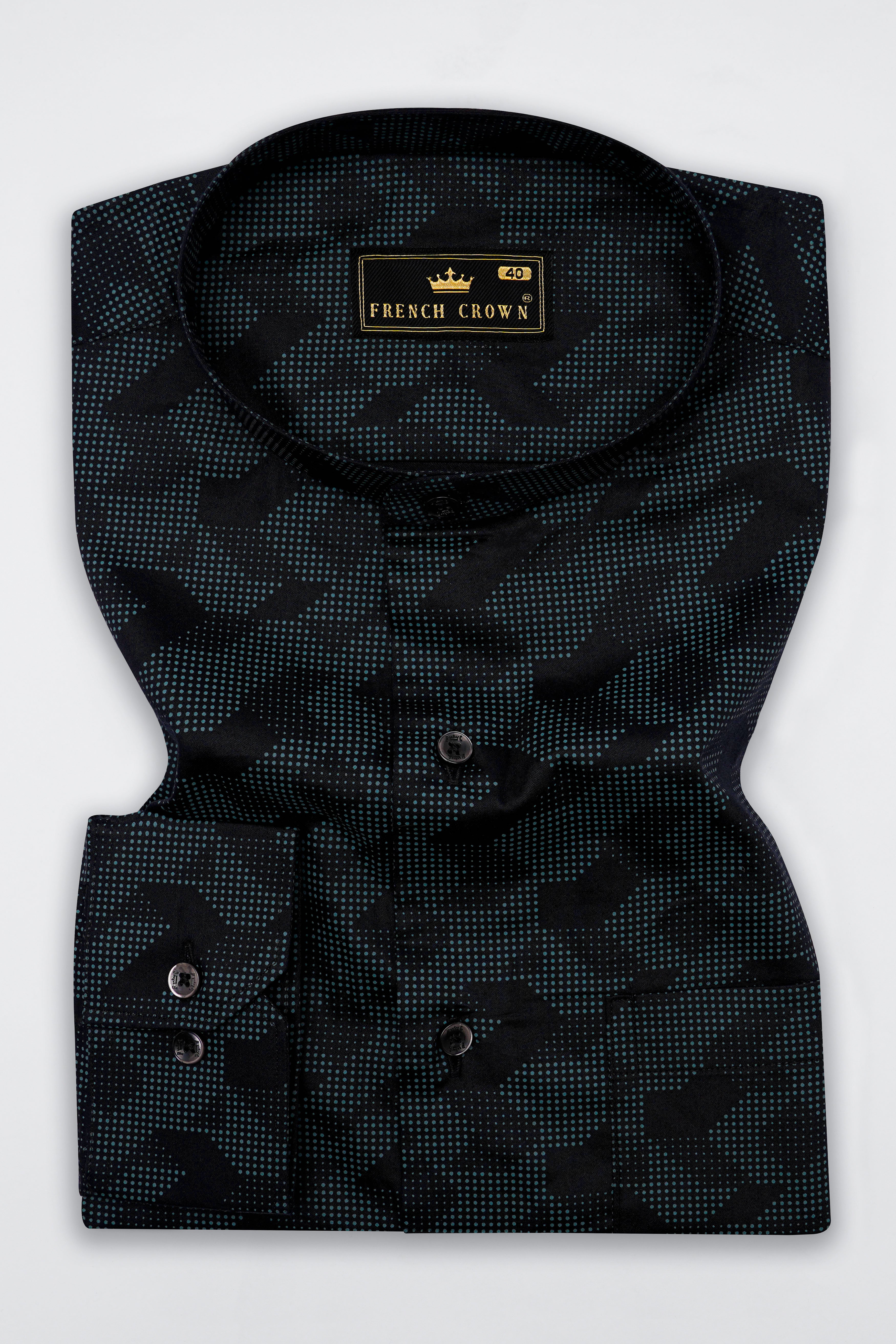 Jade Black and Steel Grey Super Soft Premium Cotton Shirt