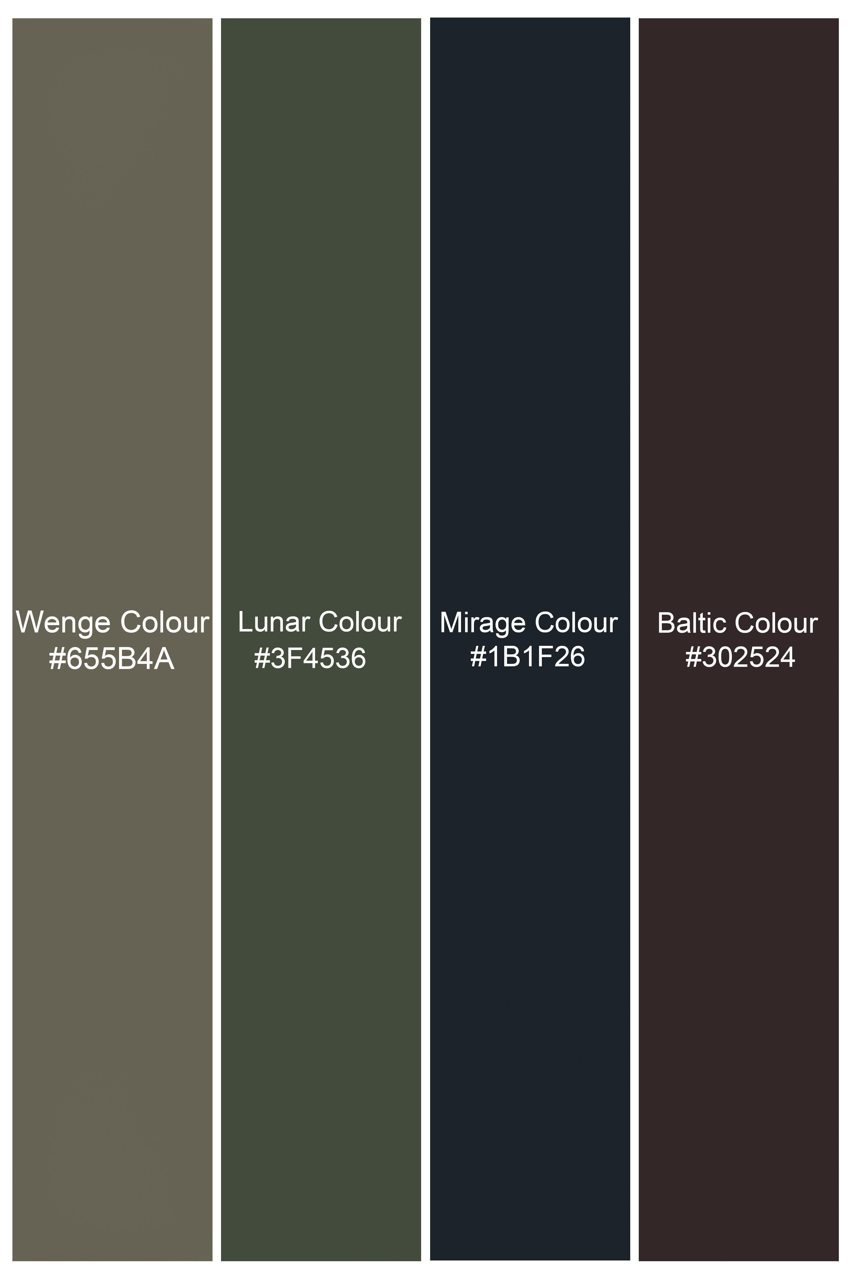 Wenge Brown with Lunar Green Camouflage Twill Premium Cotton Designer Shirt