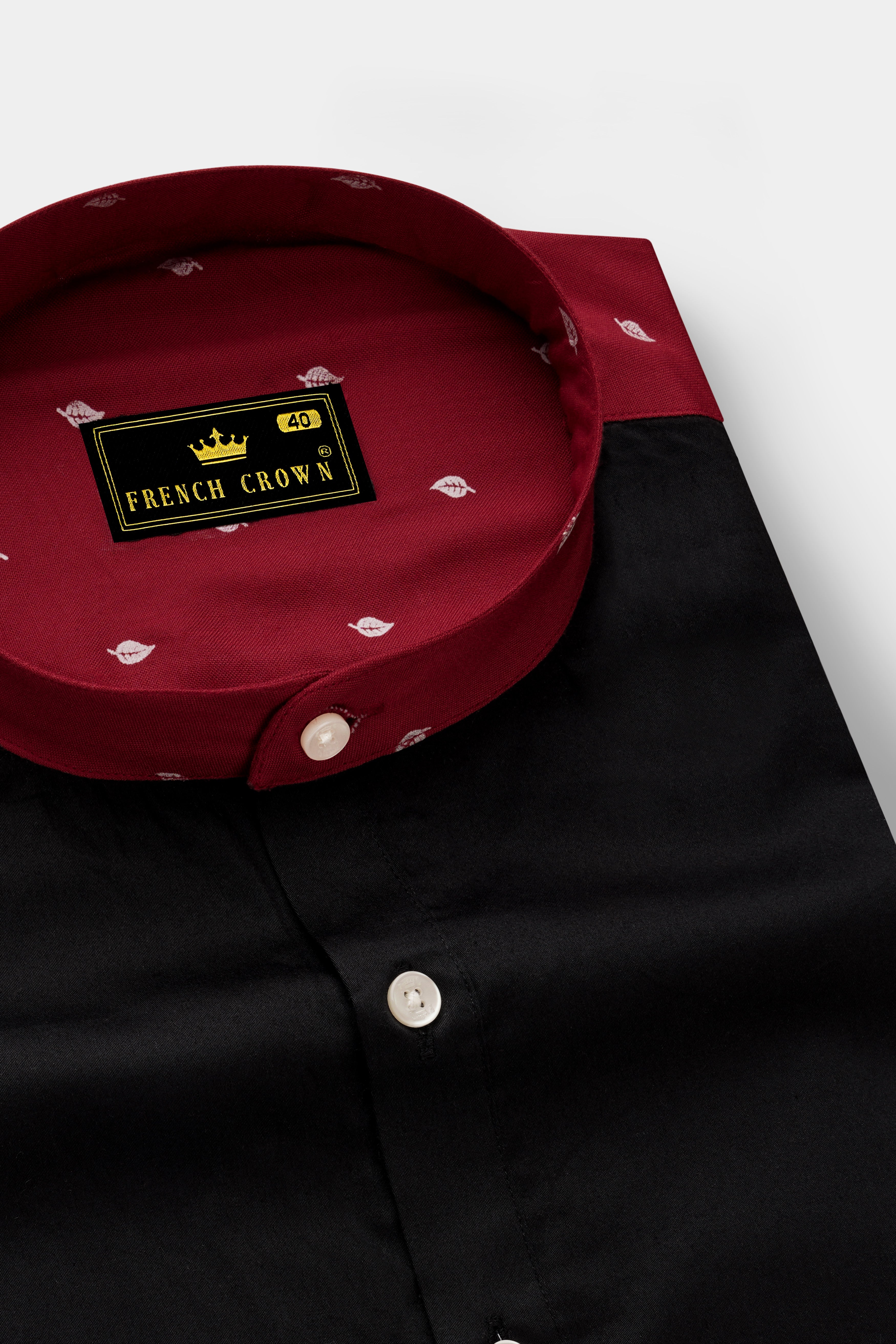 Cardinal Red and Black Premium Tencel Designer Shirt
