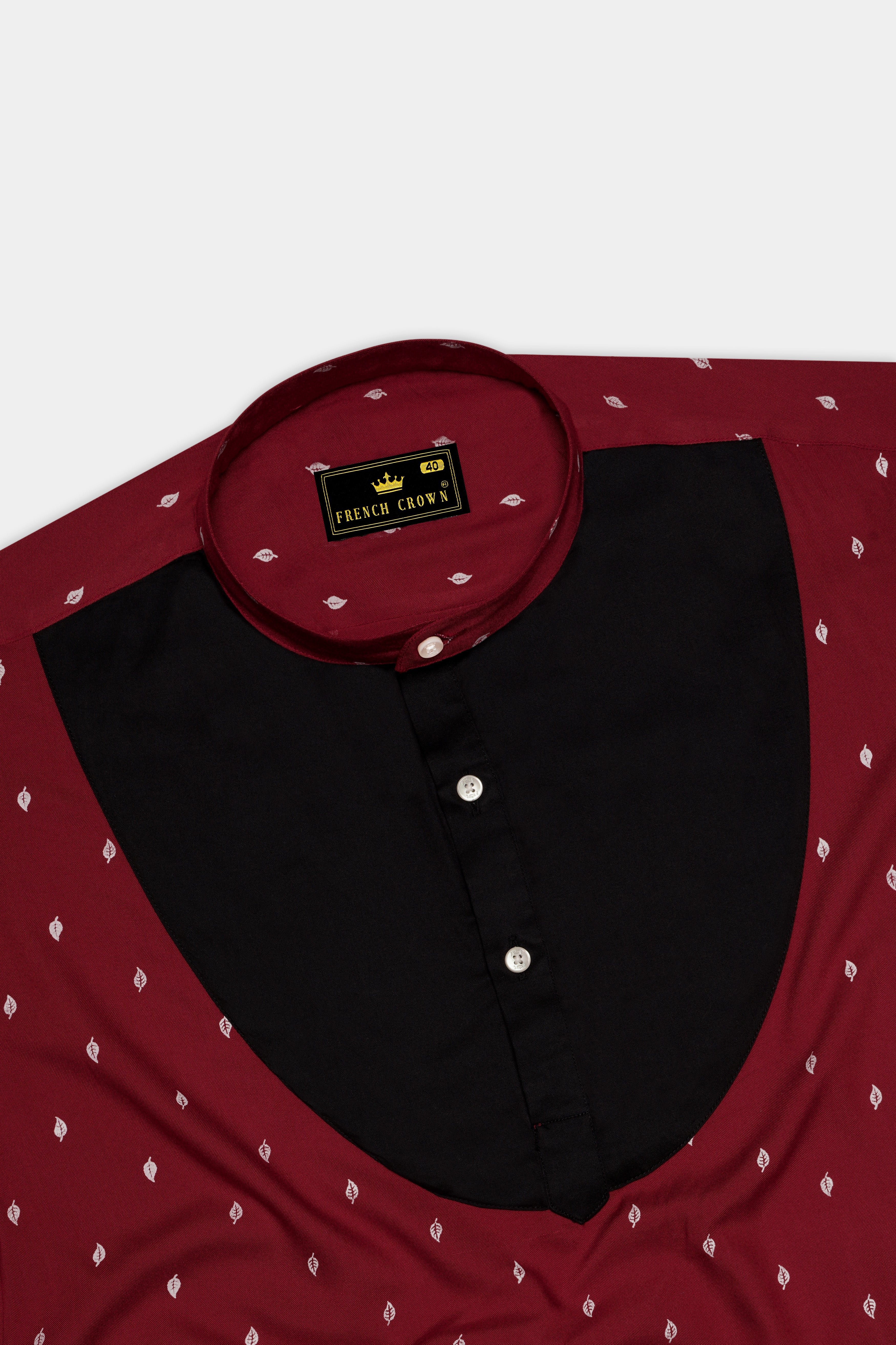 Cardinal Red and Black Premium Tencel Designer Shirt