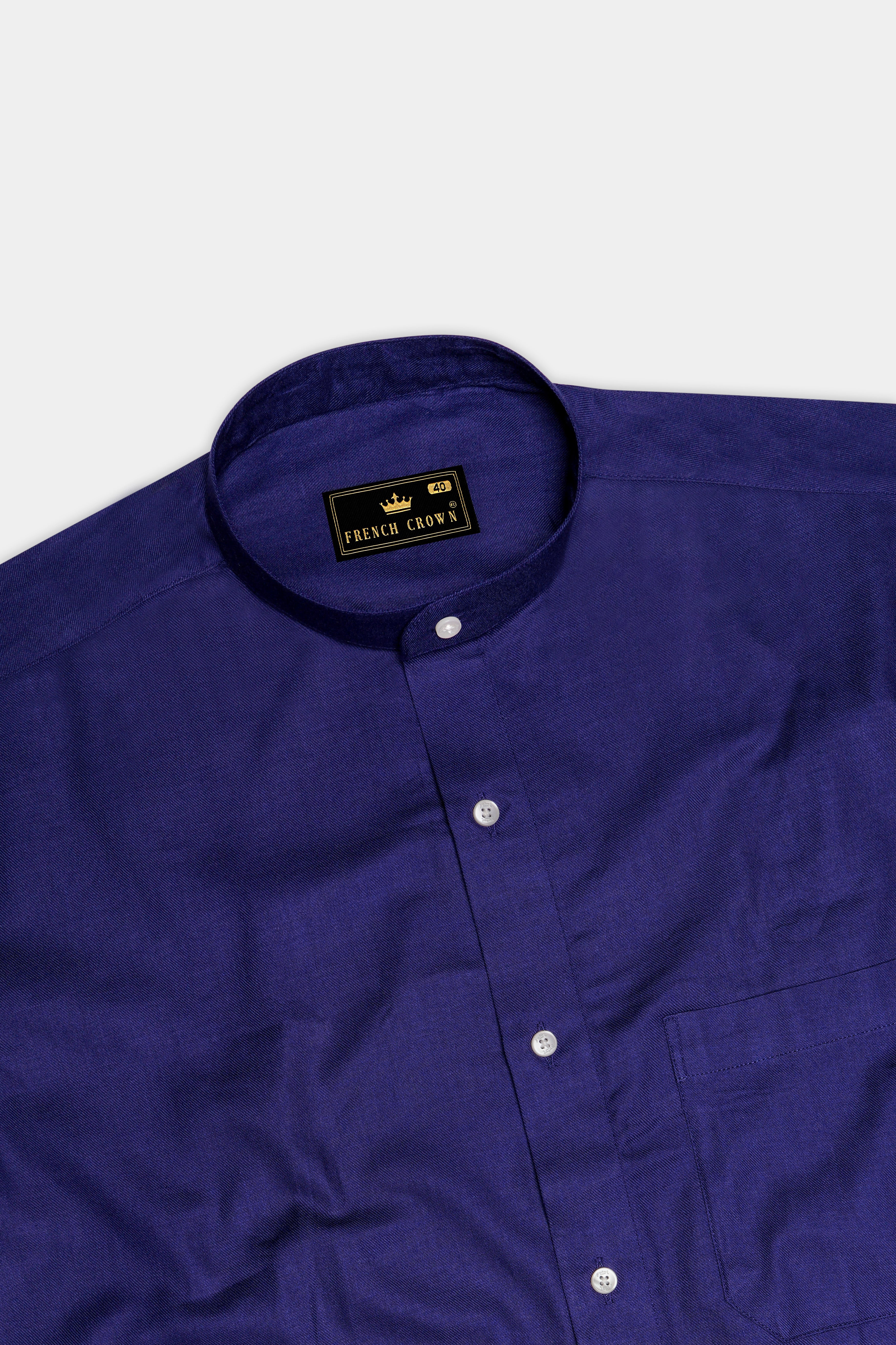 Gunmetal Blue Premium Cotton Shirt