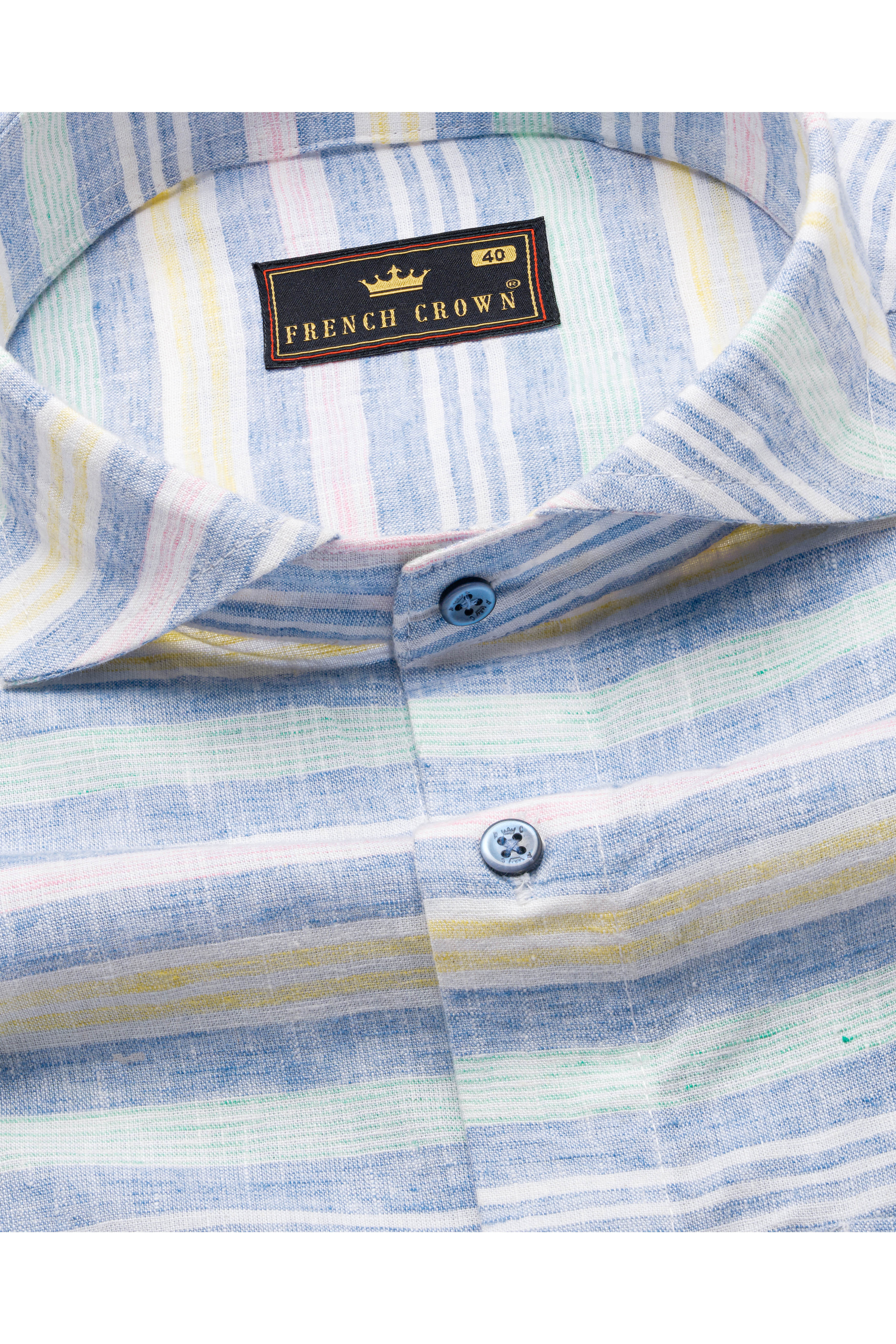 Wistful Blue with Marzipan Yellow Striped Chambray Shirt 10306-CA-BLE-38, 10306-CA-BLE-H-38, 10306-CA-BLE-39, 10306-CA-BLE-H-39, 10306-CA-BLE-40, 10306-CA-BLE-H-40, 10306-CA-BLE-42, 10306-CA-BLE-H-42, 10306-CA-BLE-44, 10306-CA-BLE-H-44, 10306-CA-BLE-46, 10306-CA-BLE-H-46, 10306-CA-BLE-48, 10306-CA-BLE-H-48, 10306-CA-BLE-50, 10306-CA-BLE-H-50, 10306-CA-BLE-52, 10306-CA-BLE-H-52
