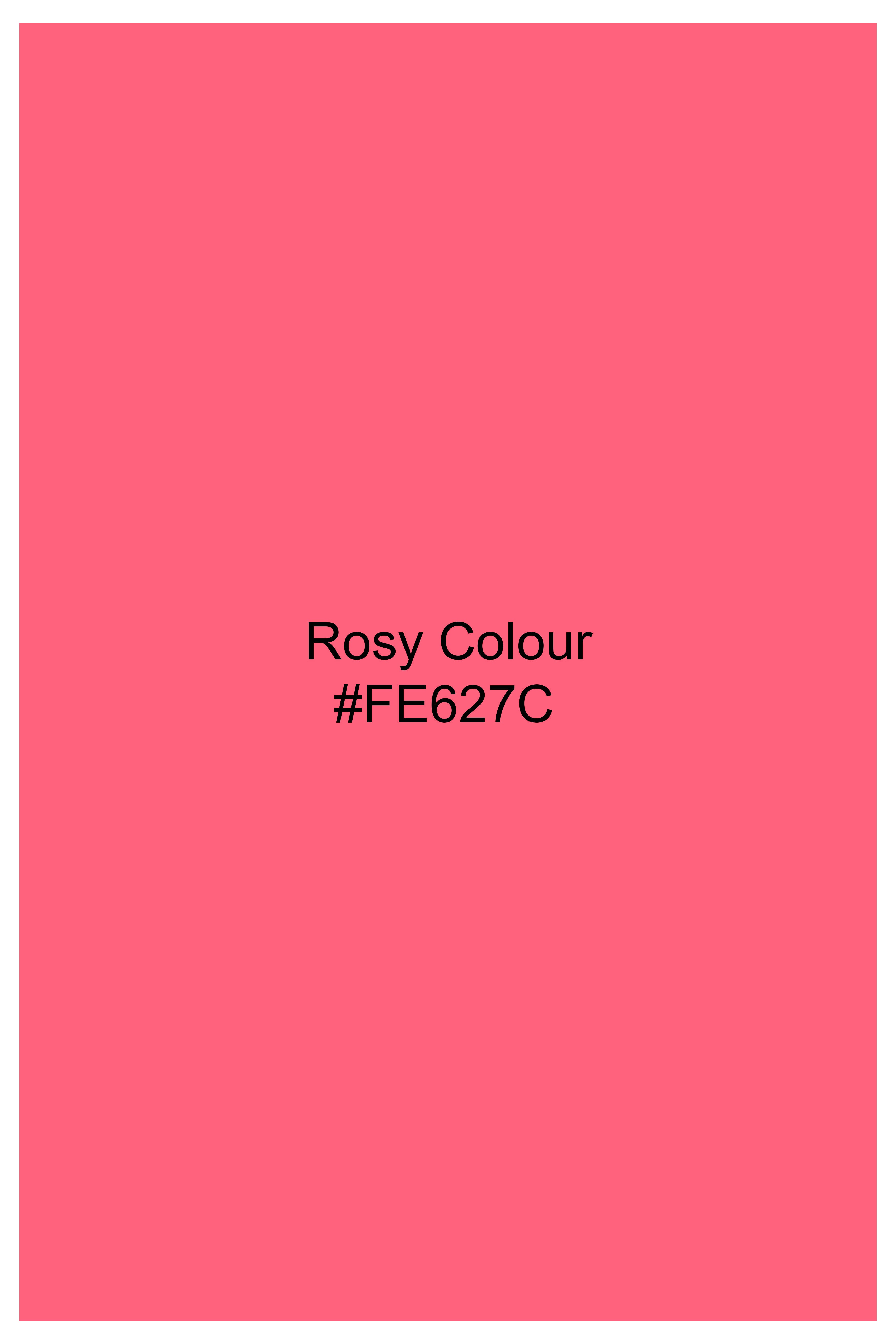 Rosy Pink Dobby Textured Premium Giza Cotton Shirt
