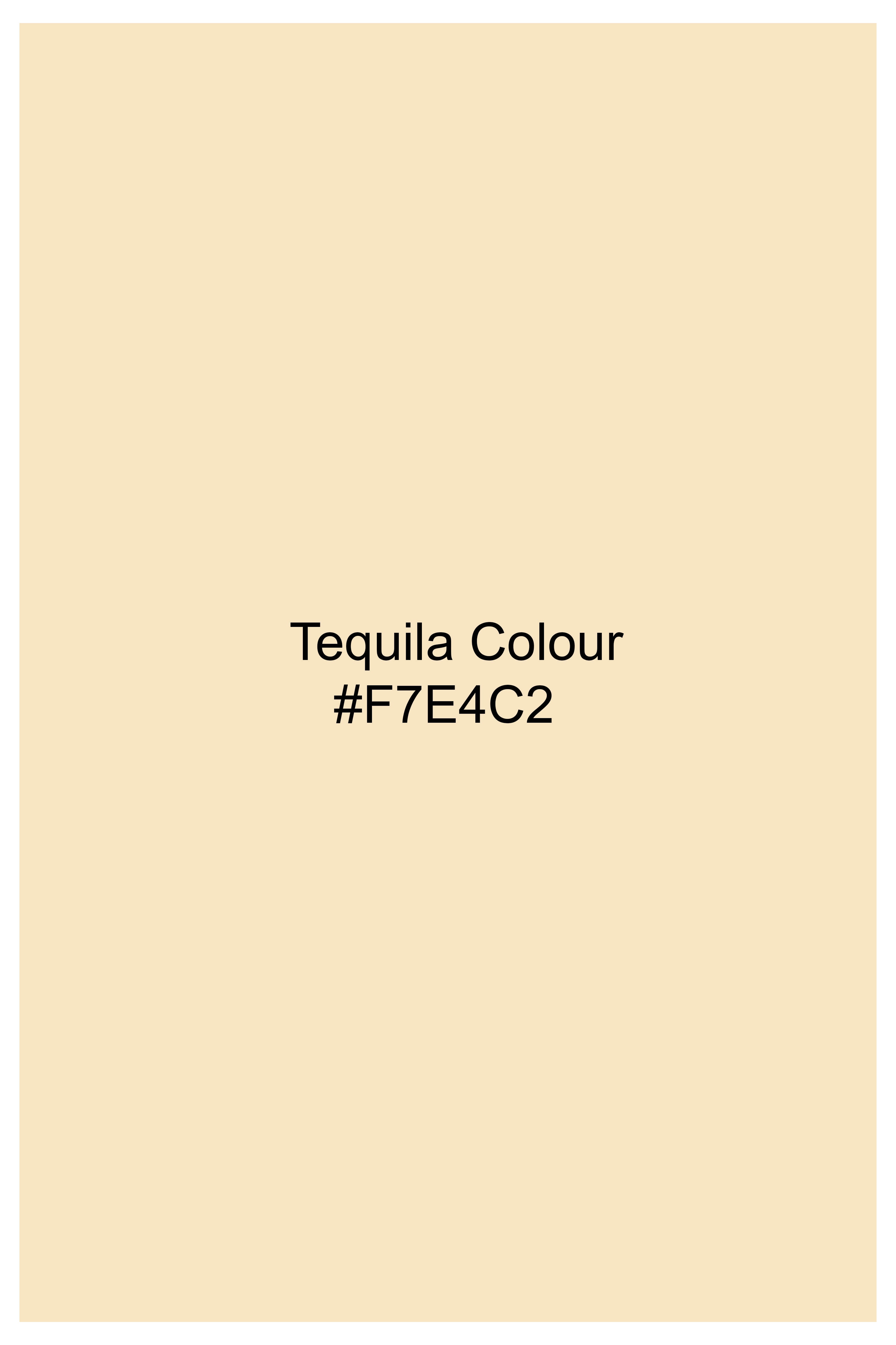 Tequila Brown Jacquard Textured Premium Giza Cotton Shirt