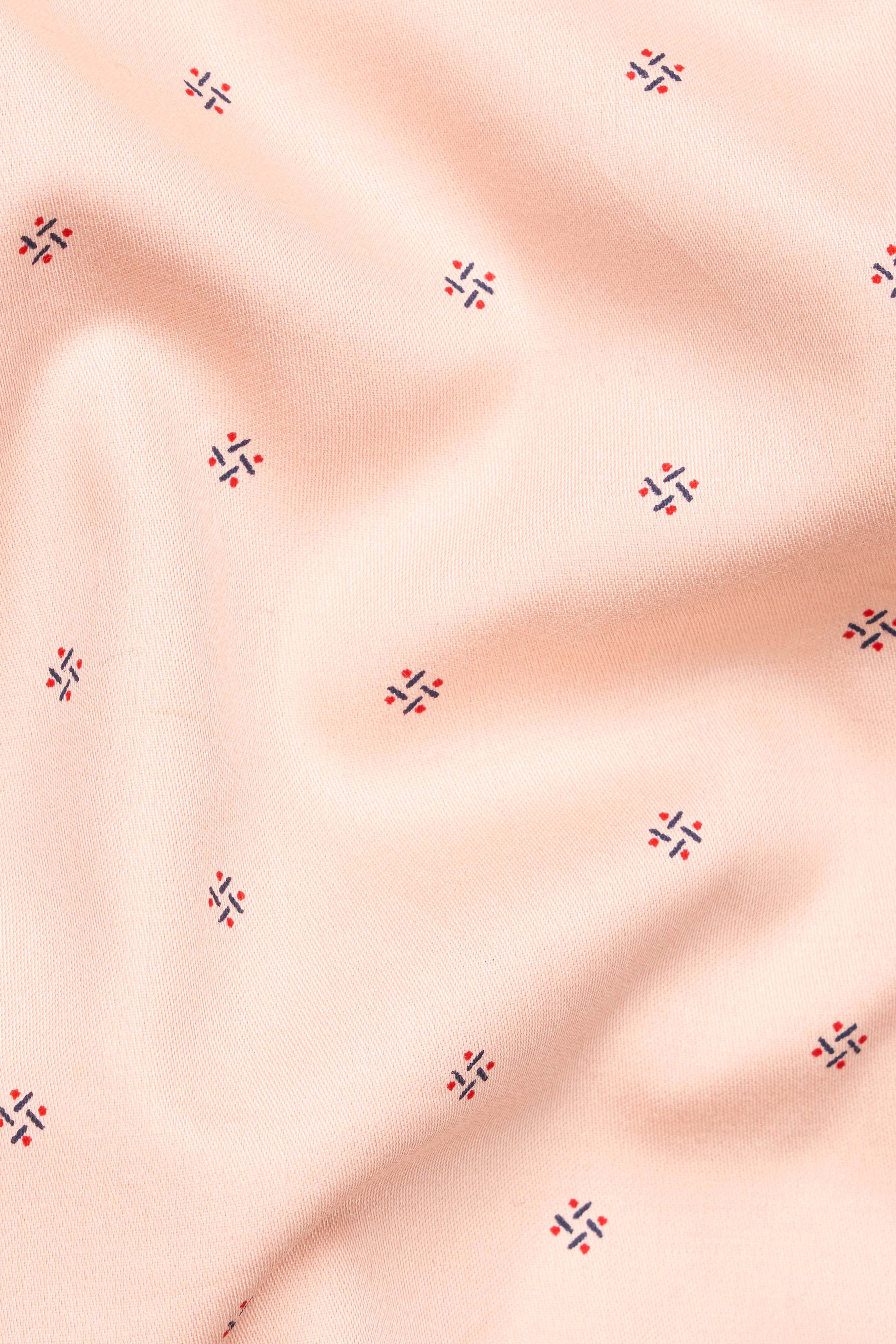 Watusi Peach Printed Super Soft Premium Cotton Shirt