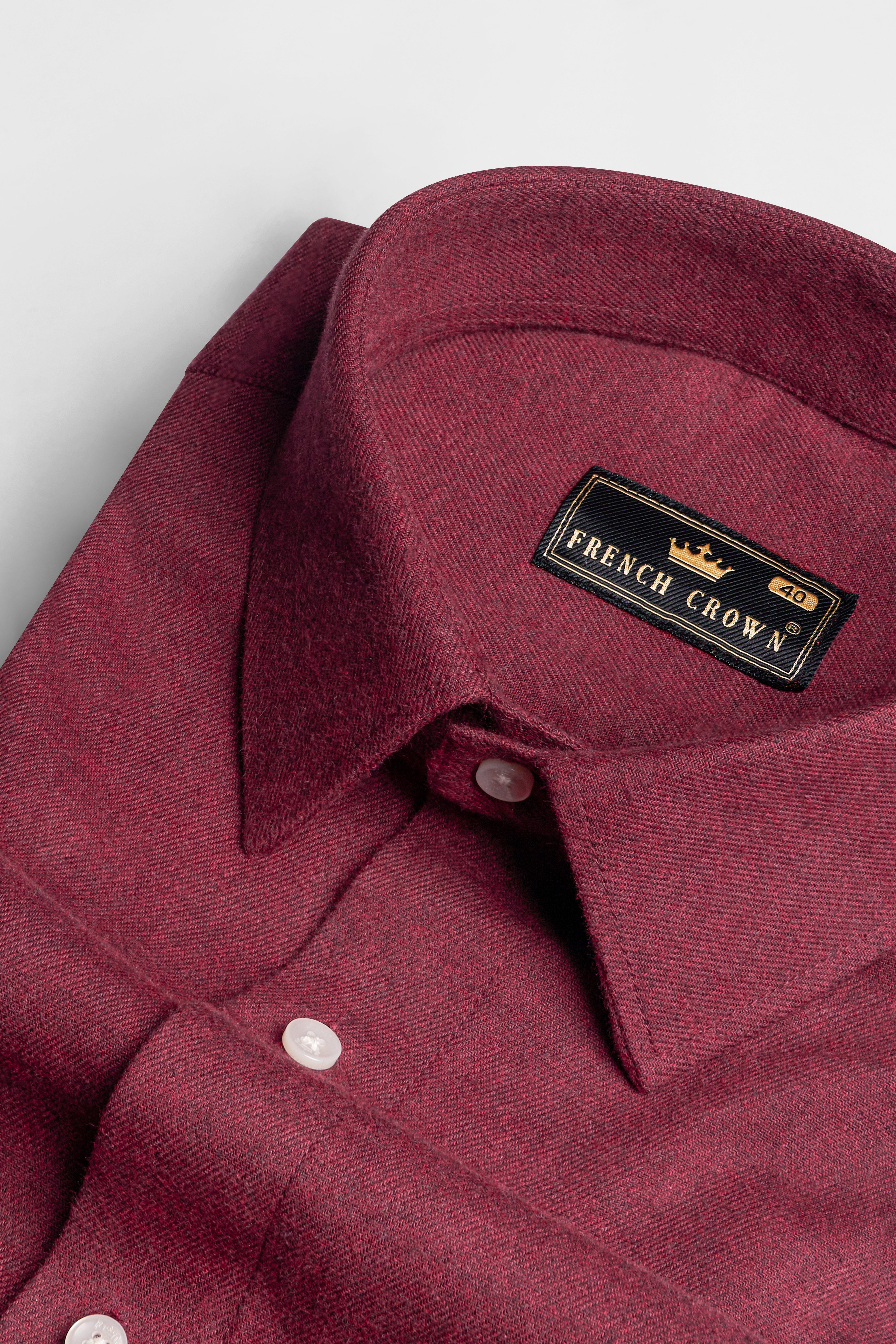 Metallic Copper Red Flannel Shirt