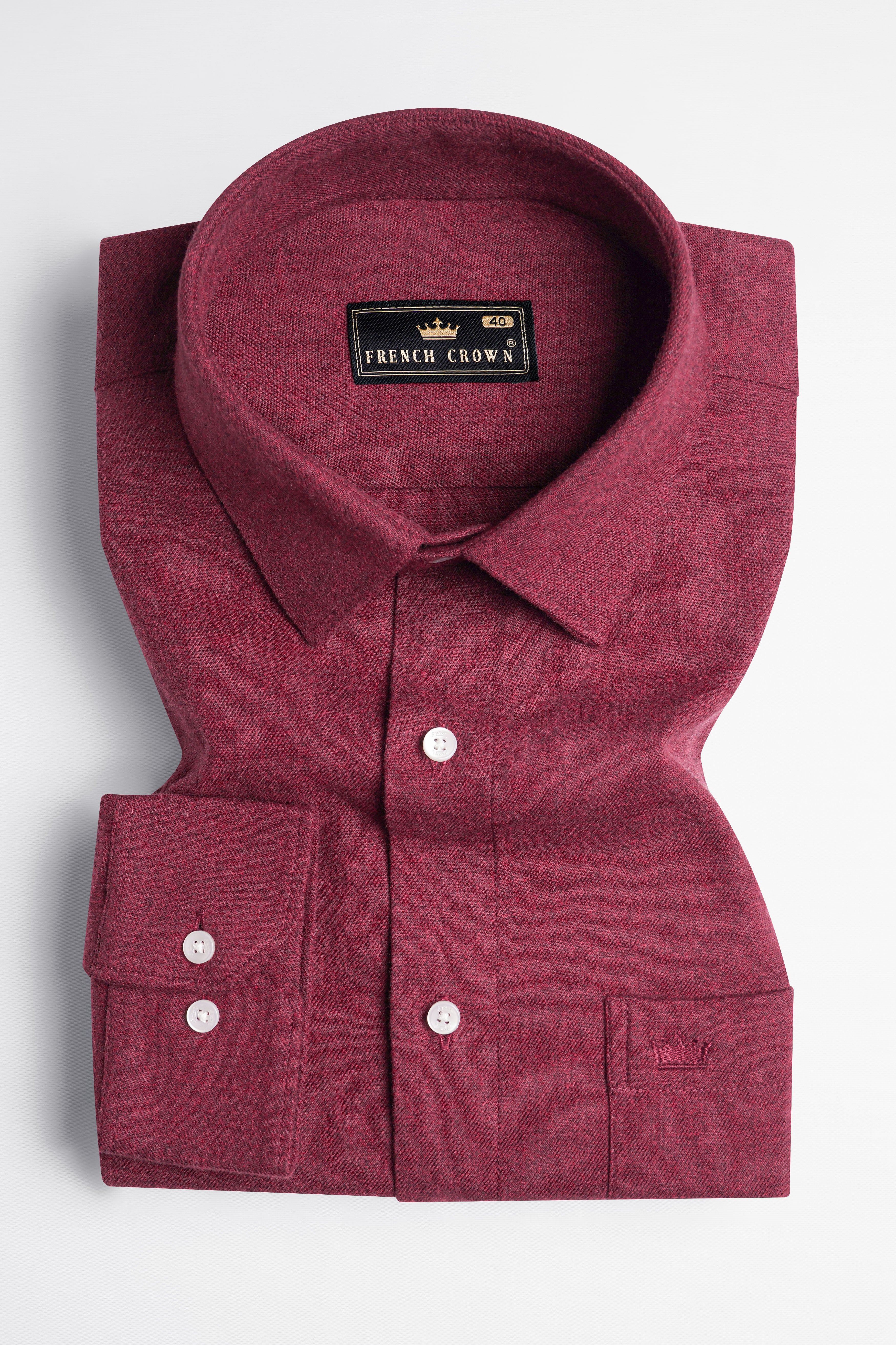 Metallic Copper Red Flannel Shirt