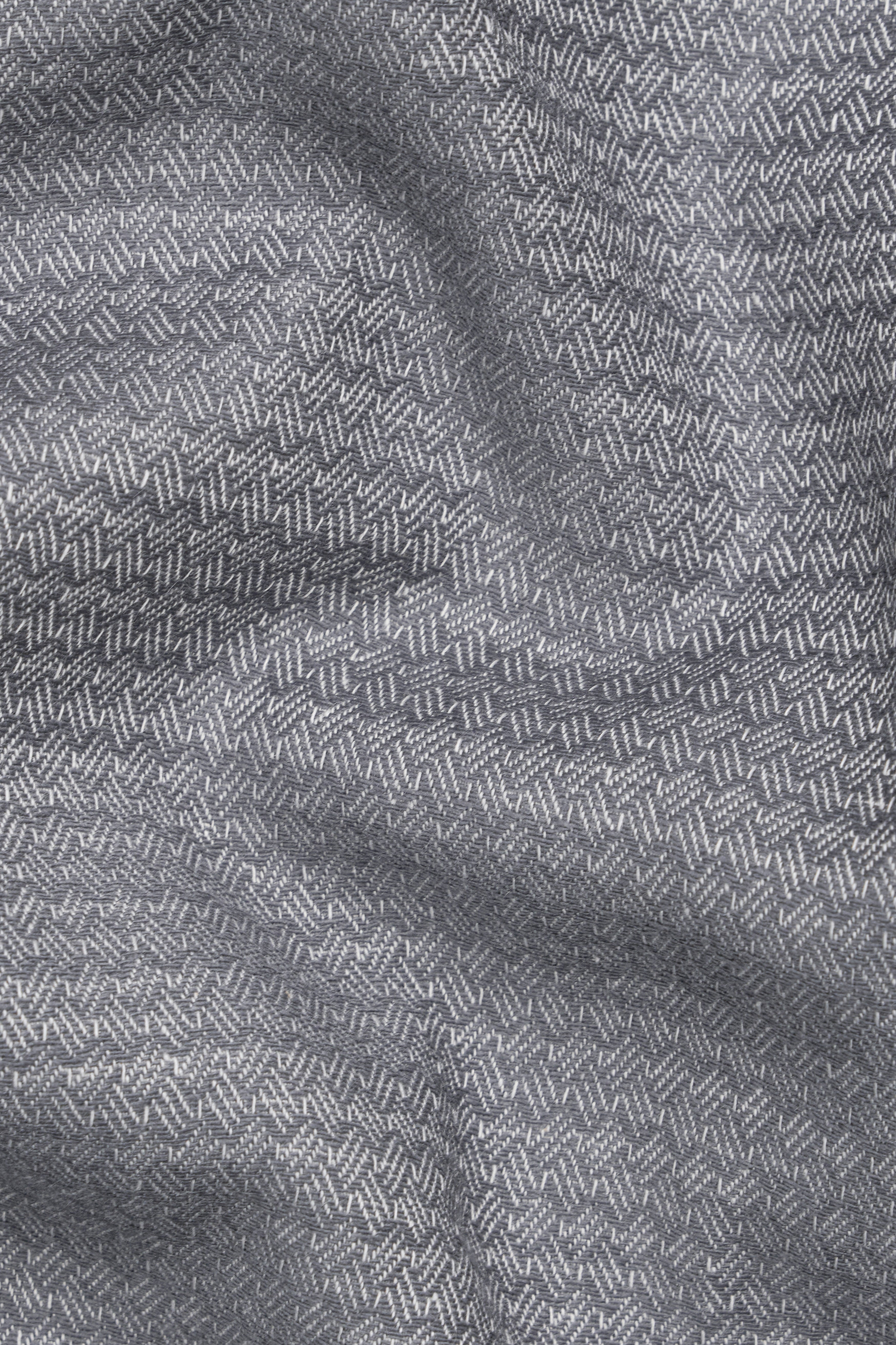 Mountain Mist and White Dobby Textured Premium Giza Cotton Shirt