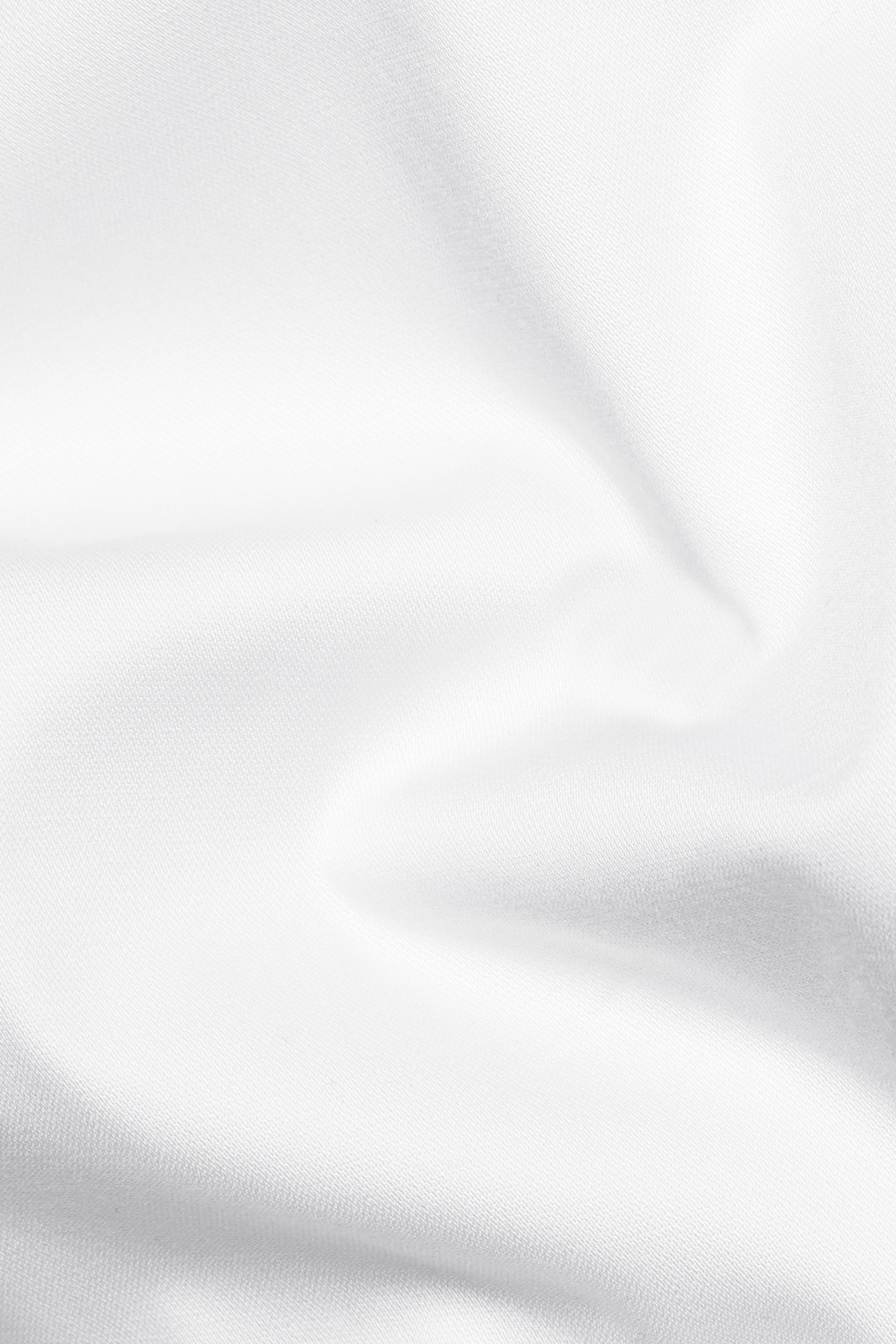 Bright White with Black Piping work Super Soft Premium Cotton Designer Shirt