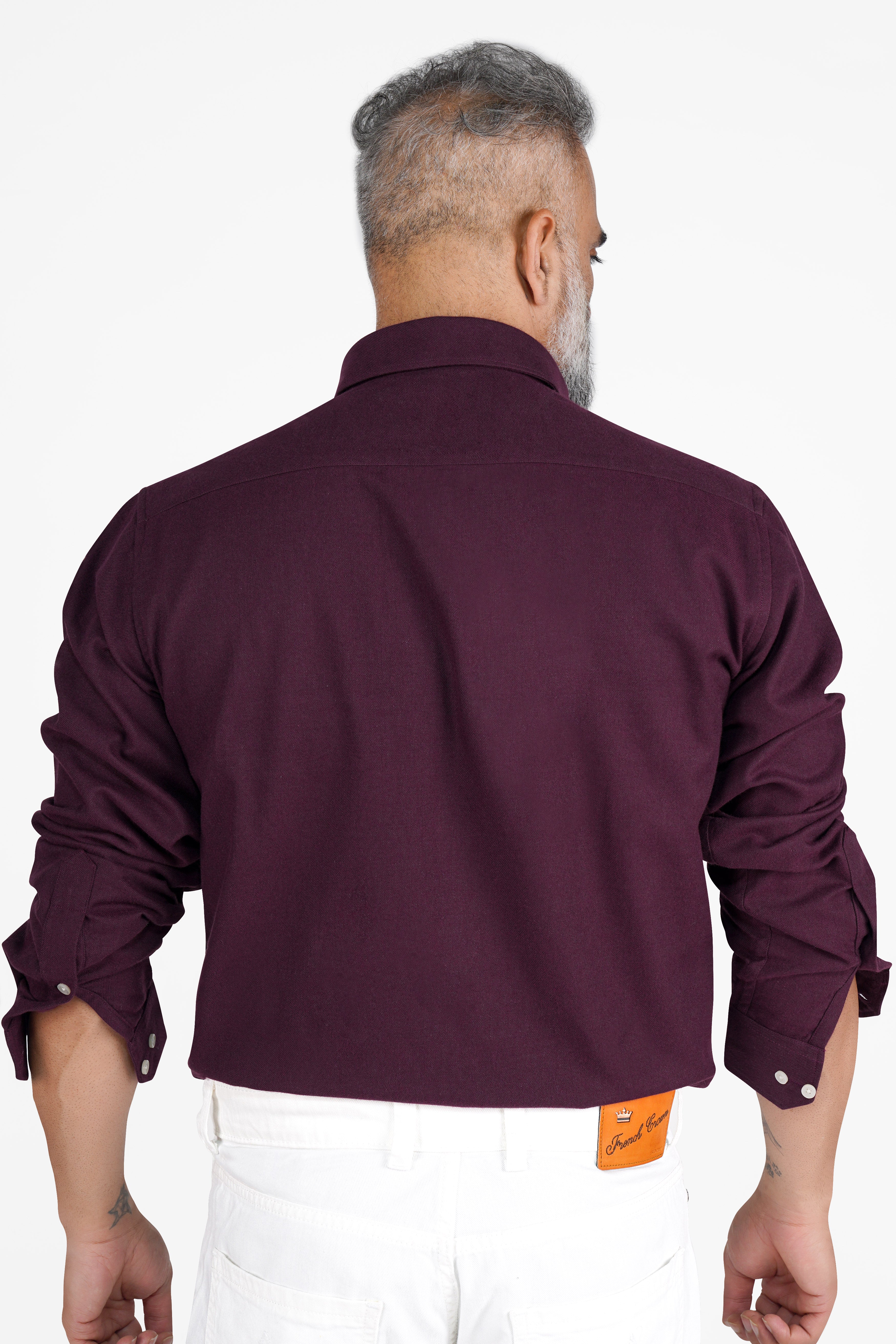 Wine Berry Flannel Button Down Overshirt