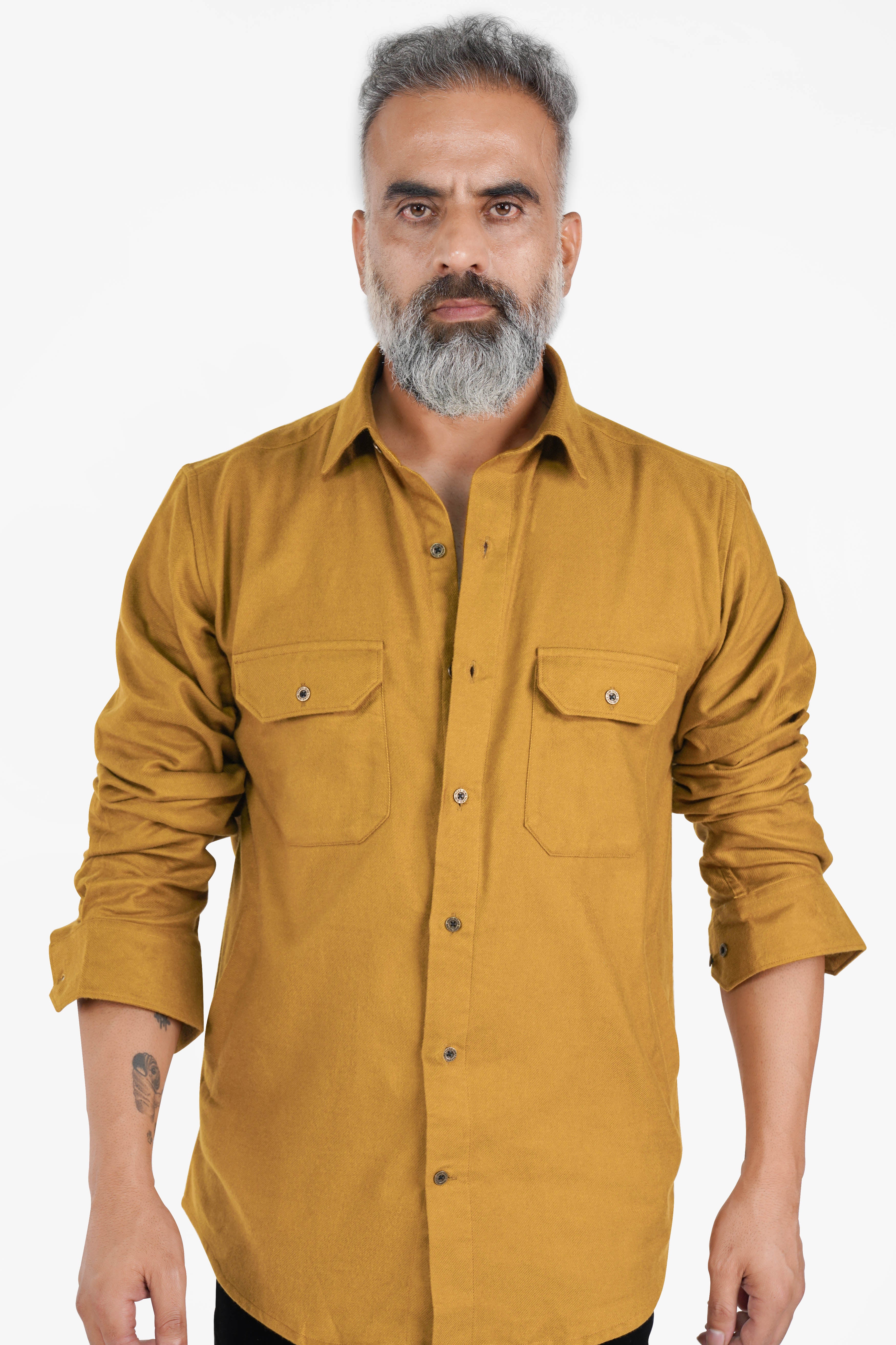 Driftwood Brown Flannel Overshirt