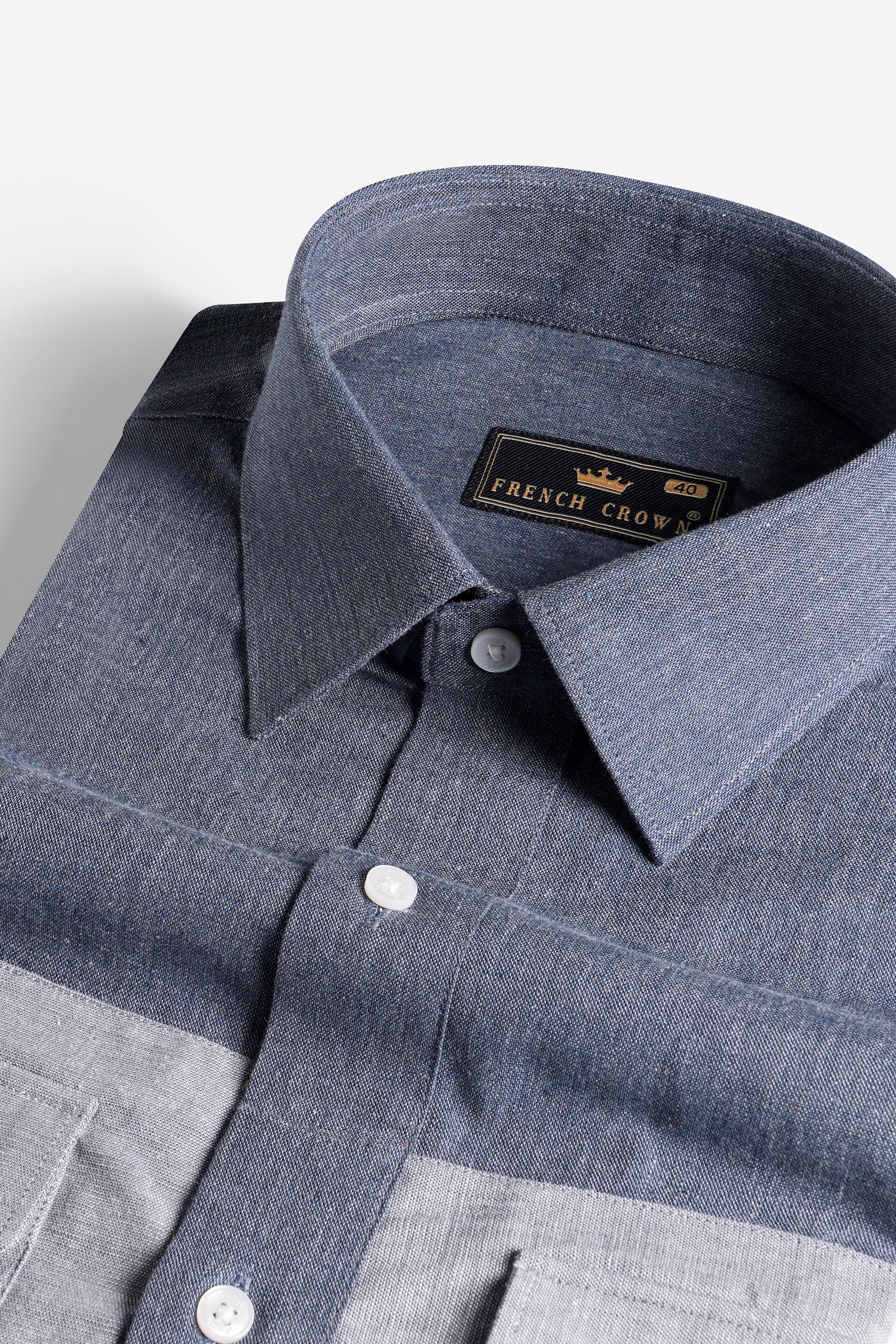 Vampire with Star Dust Gray Royal Oxford Designer Shirt