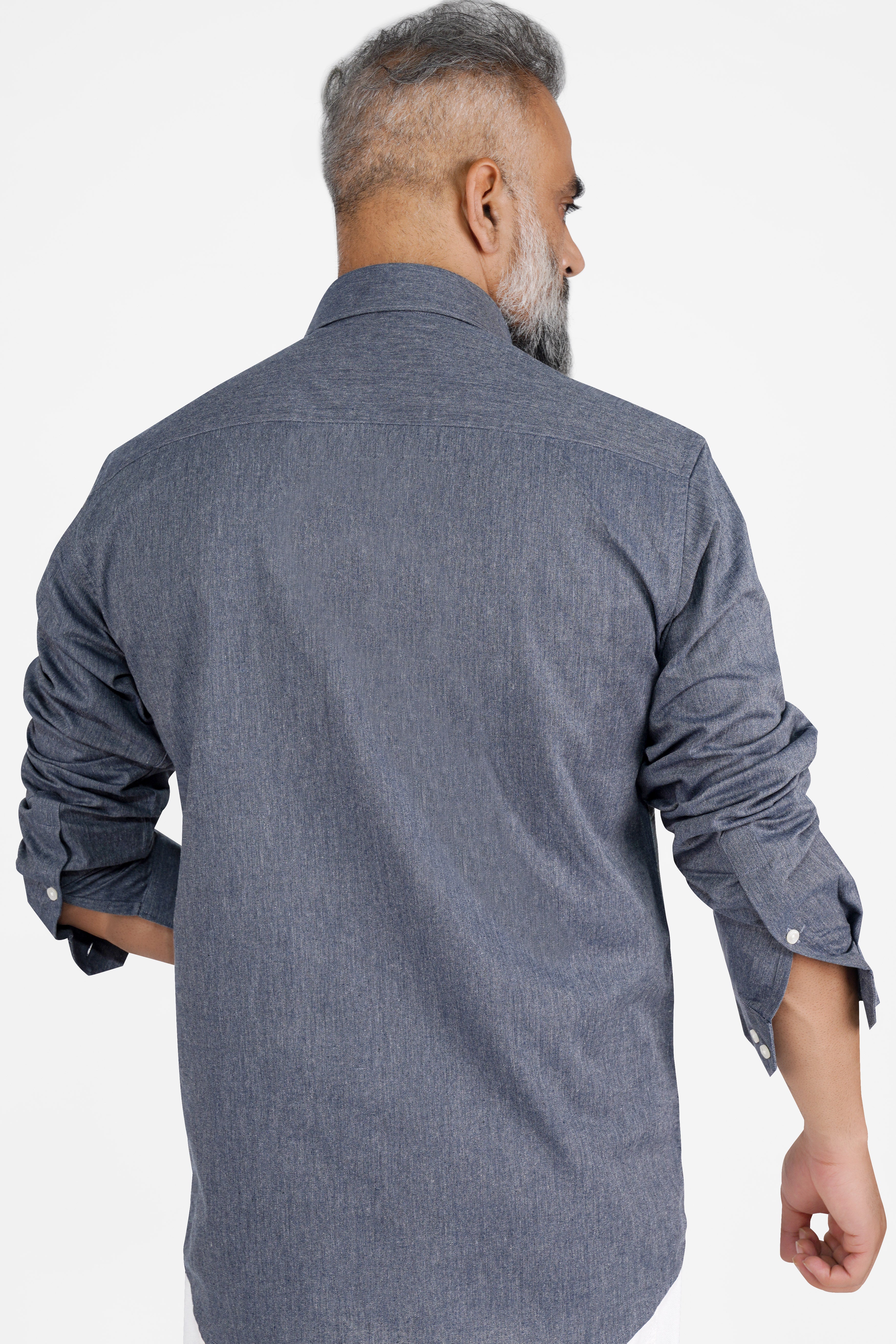 Vampire with Star Dust Gray Royal Oxford Designer Shirt