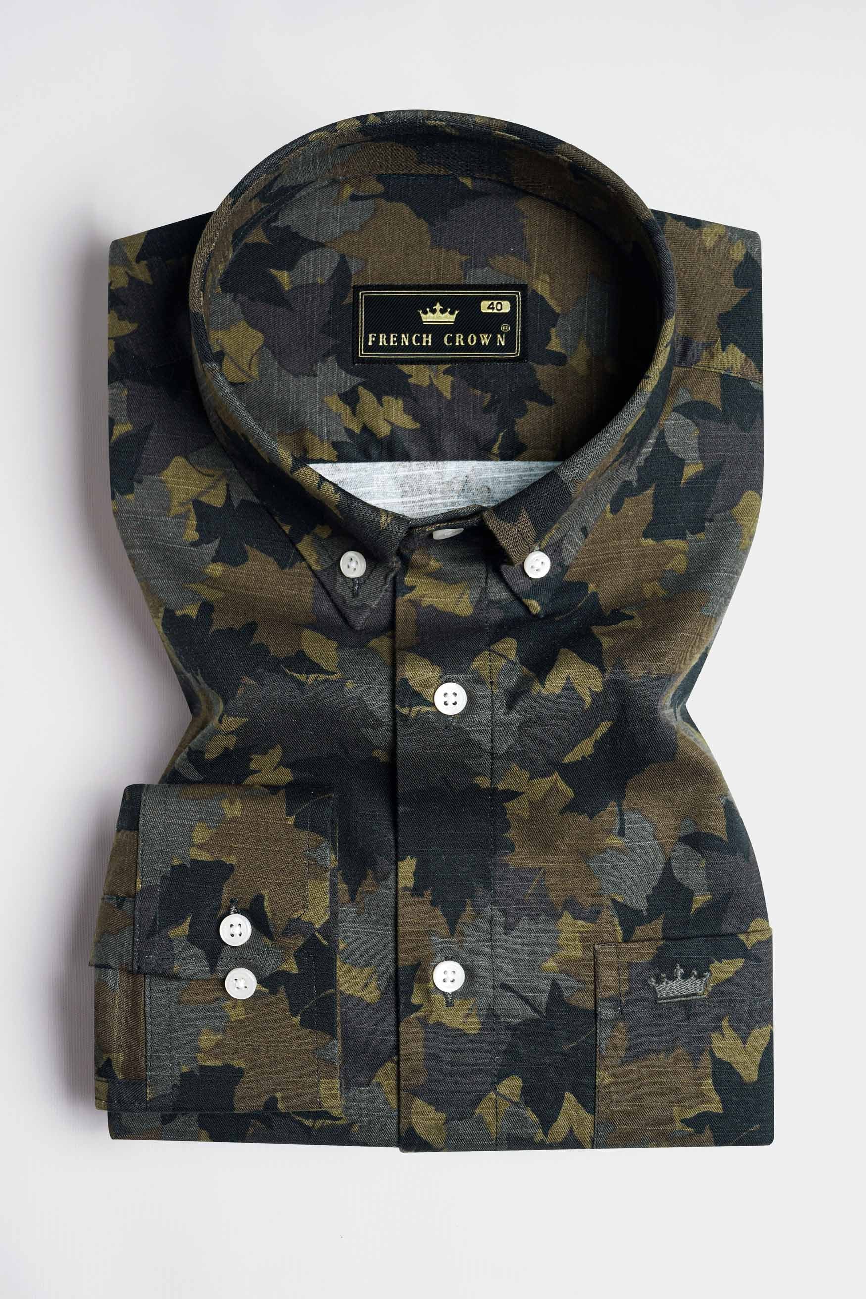 Matterhorn Brown with Black and Brownish Royal Oxford Shirt