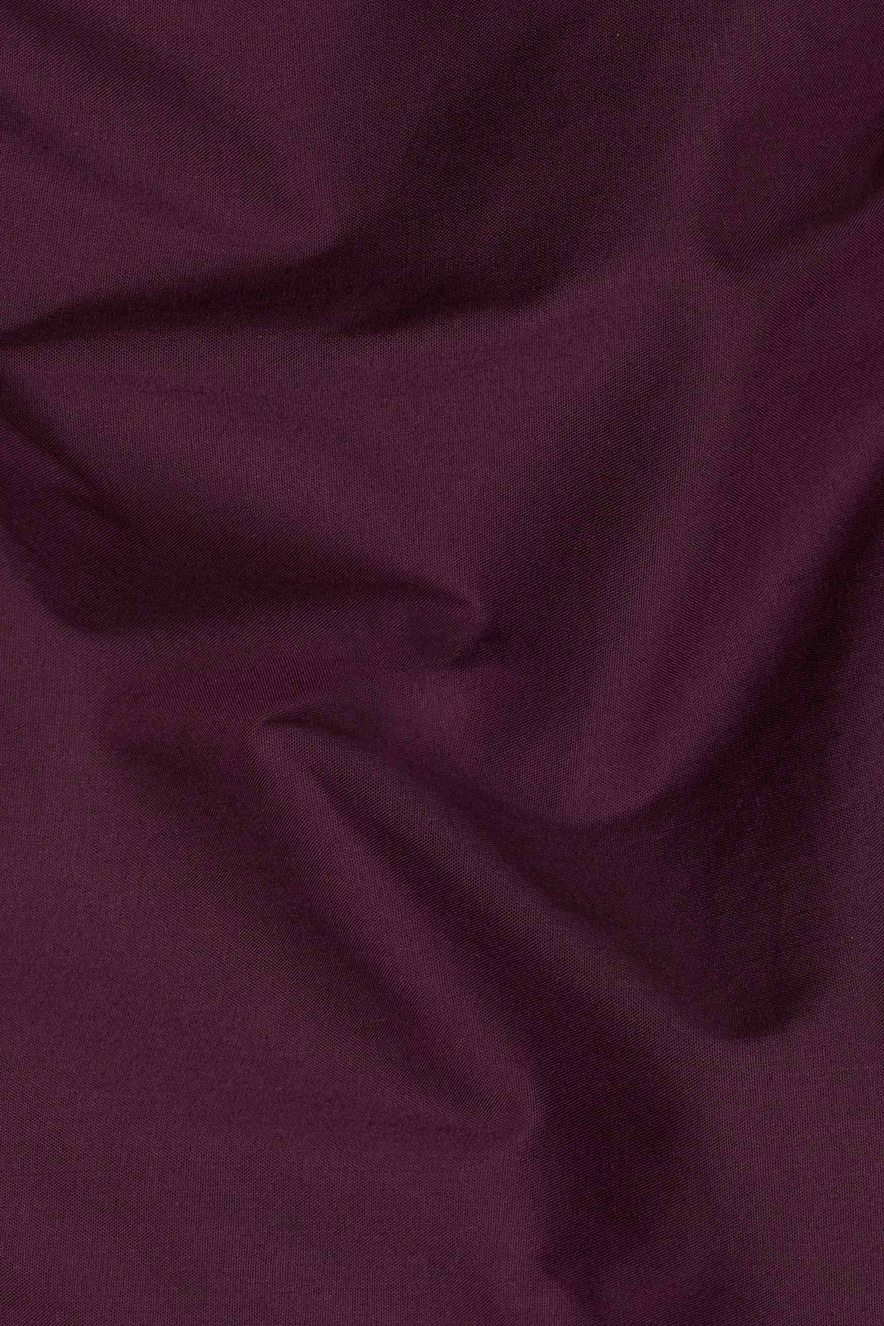 English Walnut Maroon Premium Cotton Shirt
