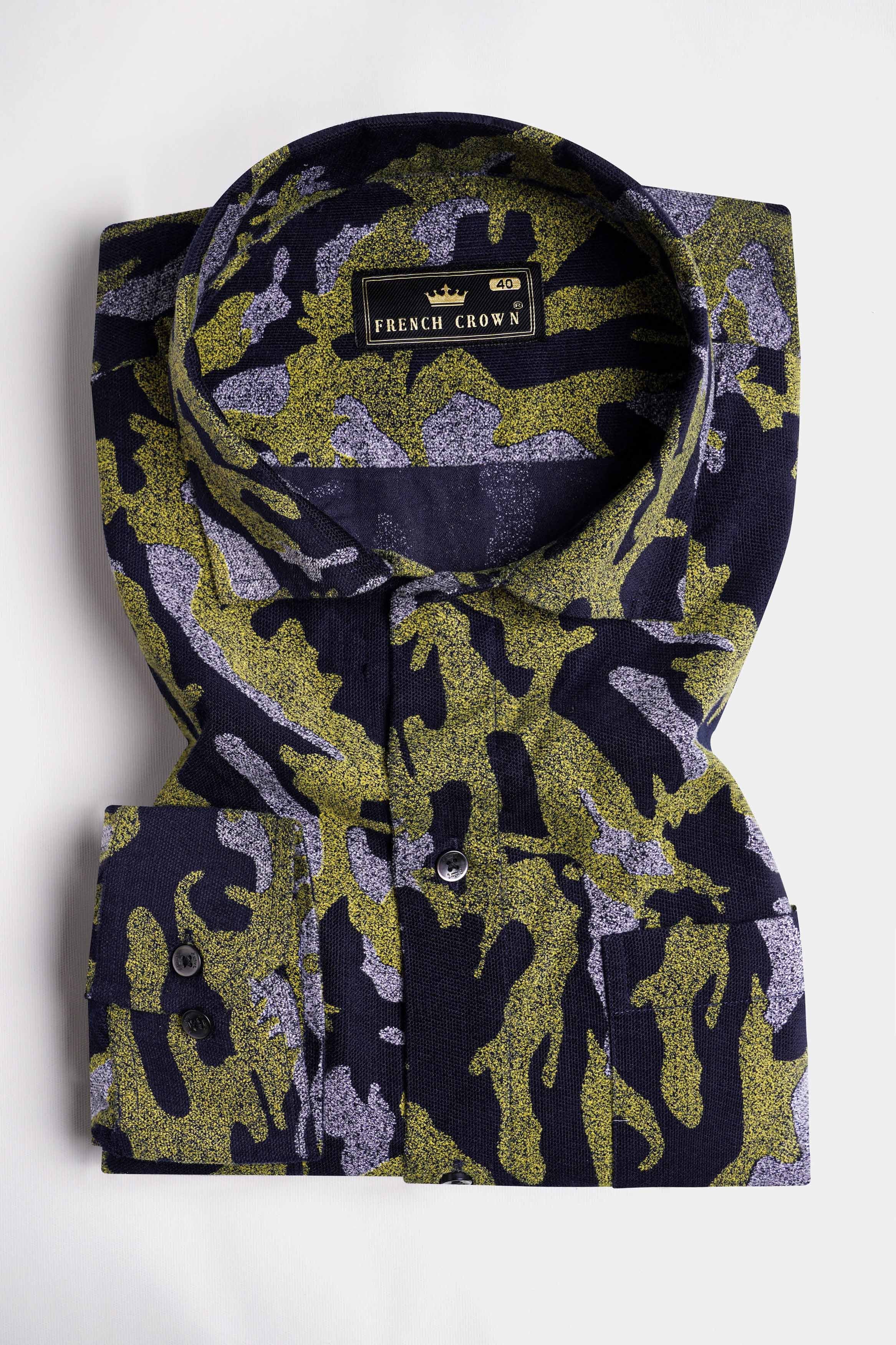 Jade Black and Sycamore Green Corduroy Shirt