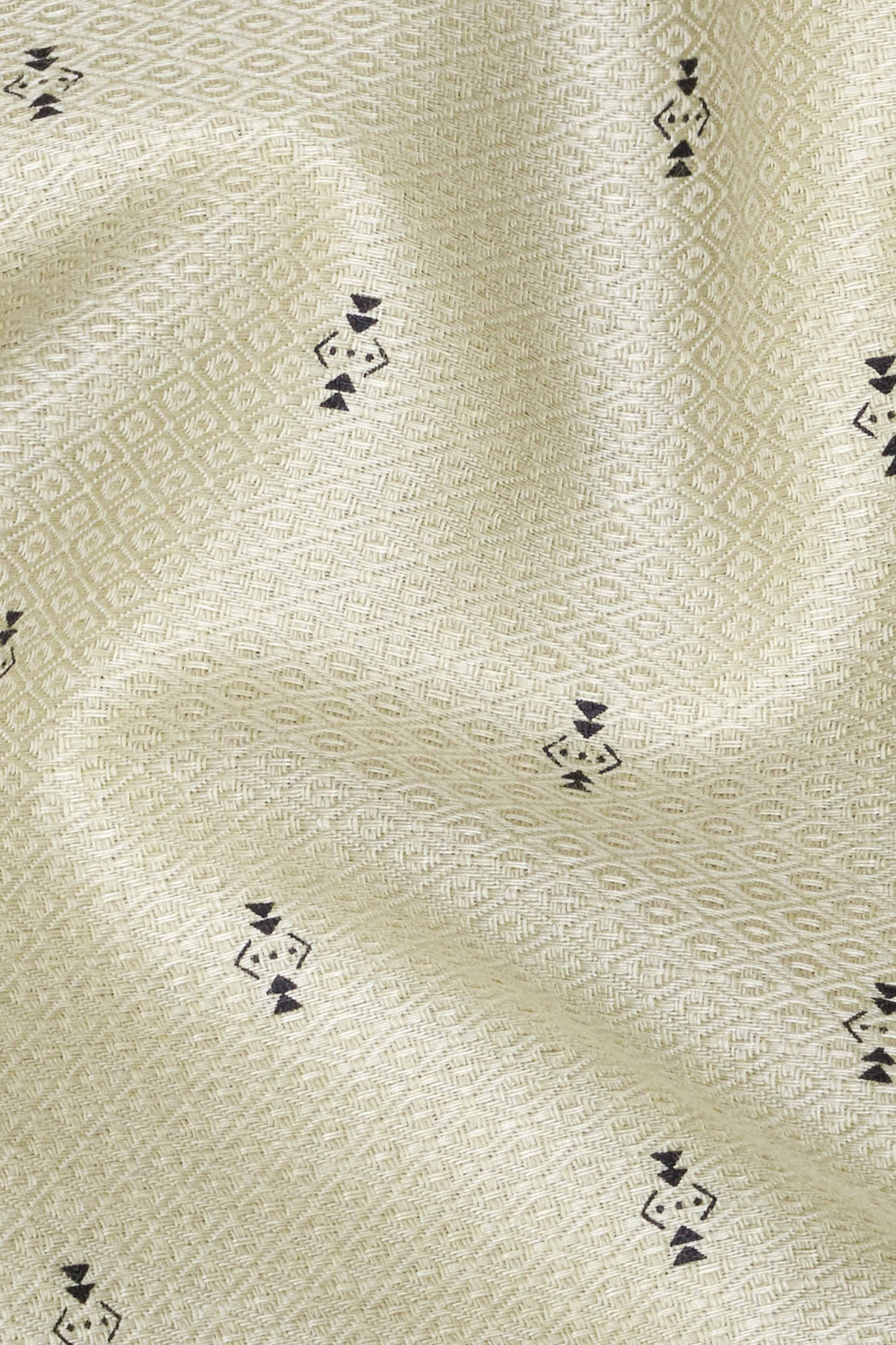 Coral Reef Brown Dobby Textured Premium Giza Cotton Shirt