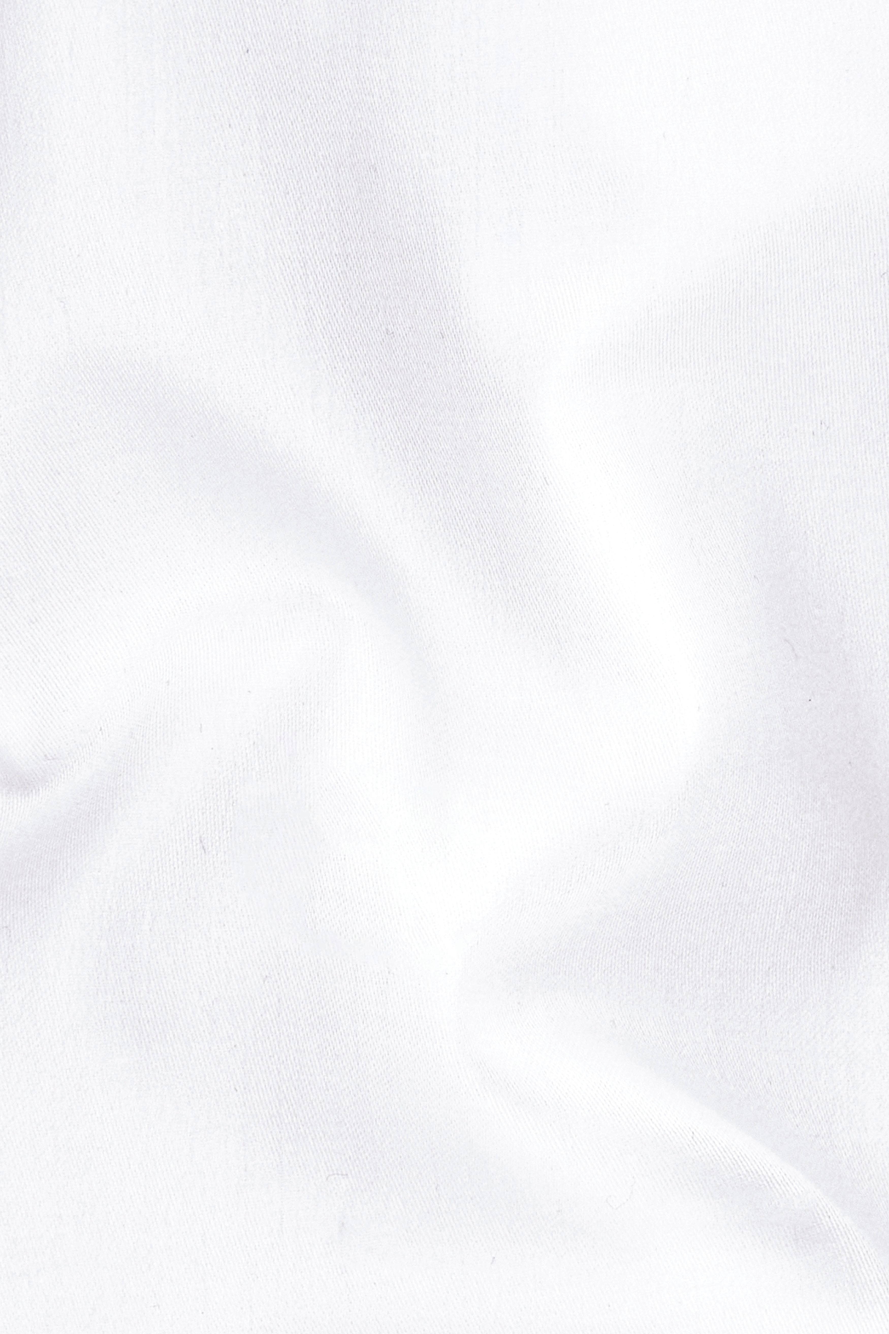 Bright White Subtle Sheen Tricolour Embroidered Under Second Button Super Soft Premium Cotton Shirt