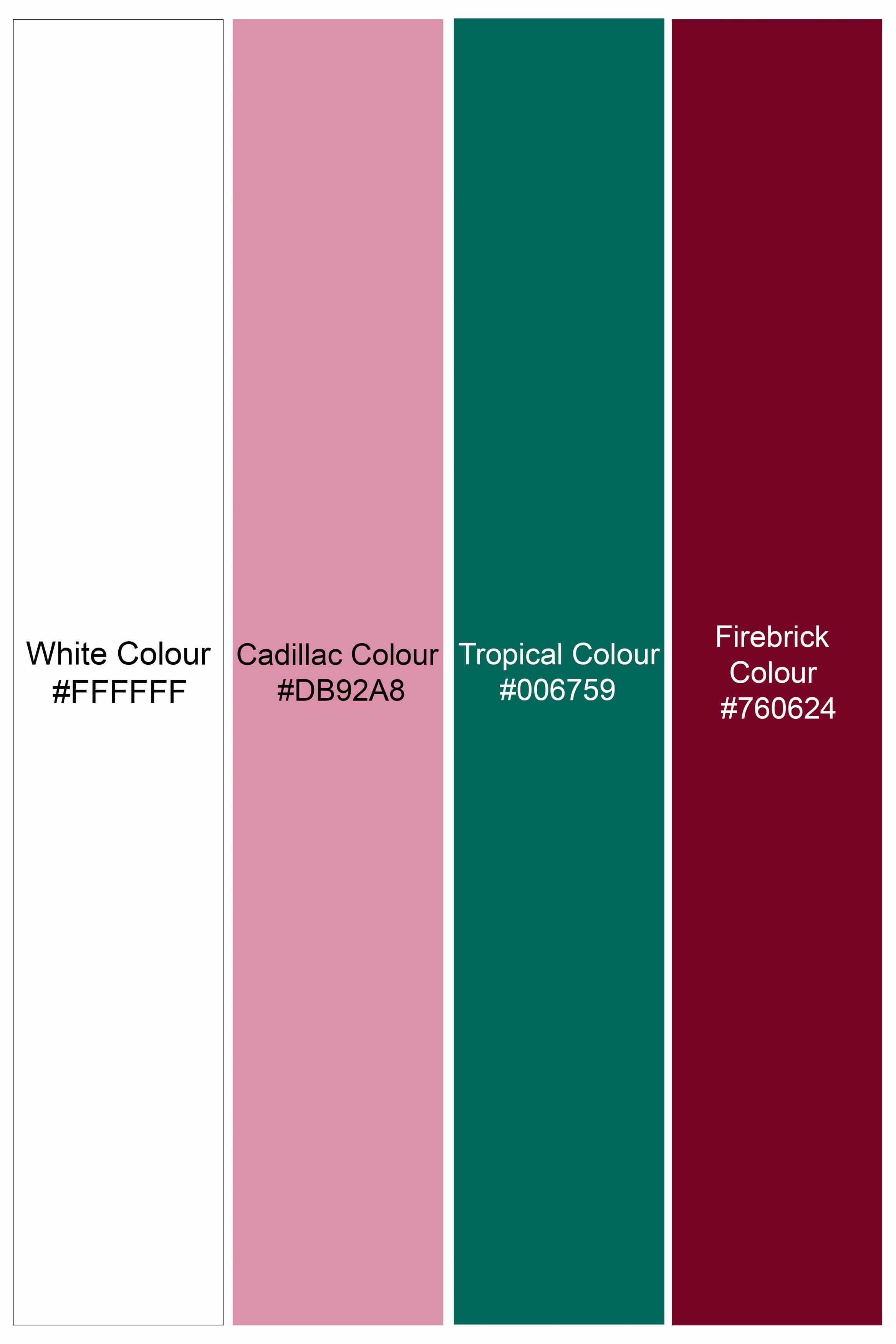 Bright White Multicolour Floral Printed Premium Cotton Shirt