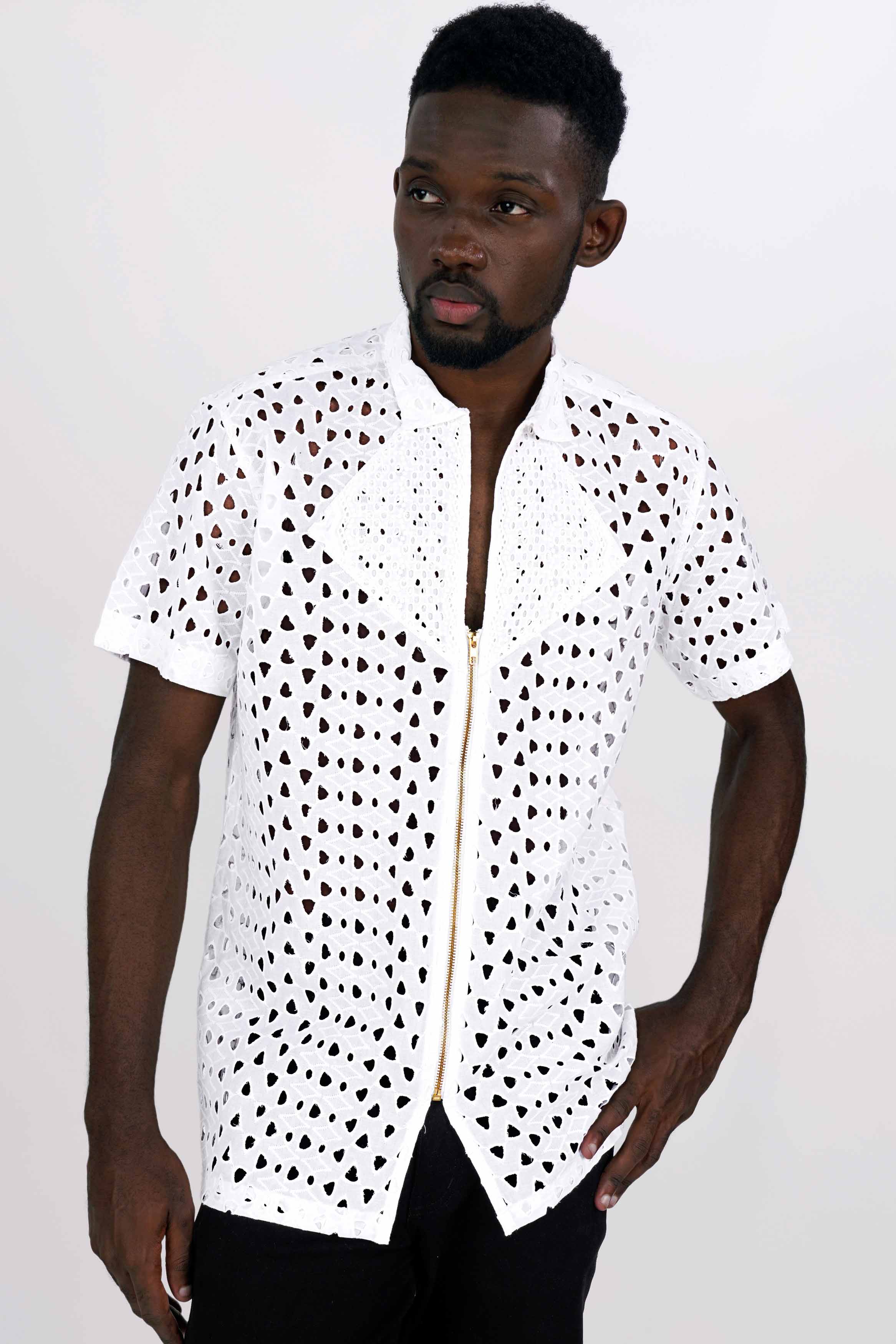 Bright White Premium Cotton Designer Shirt