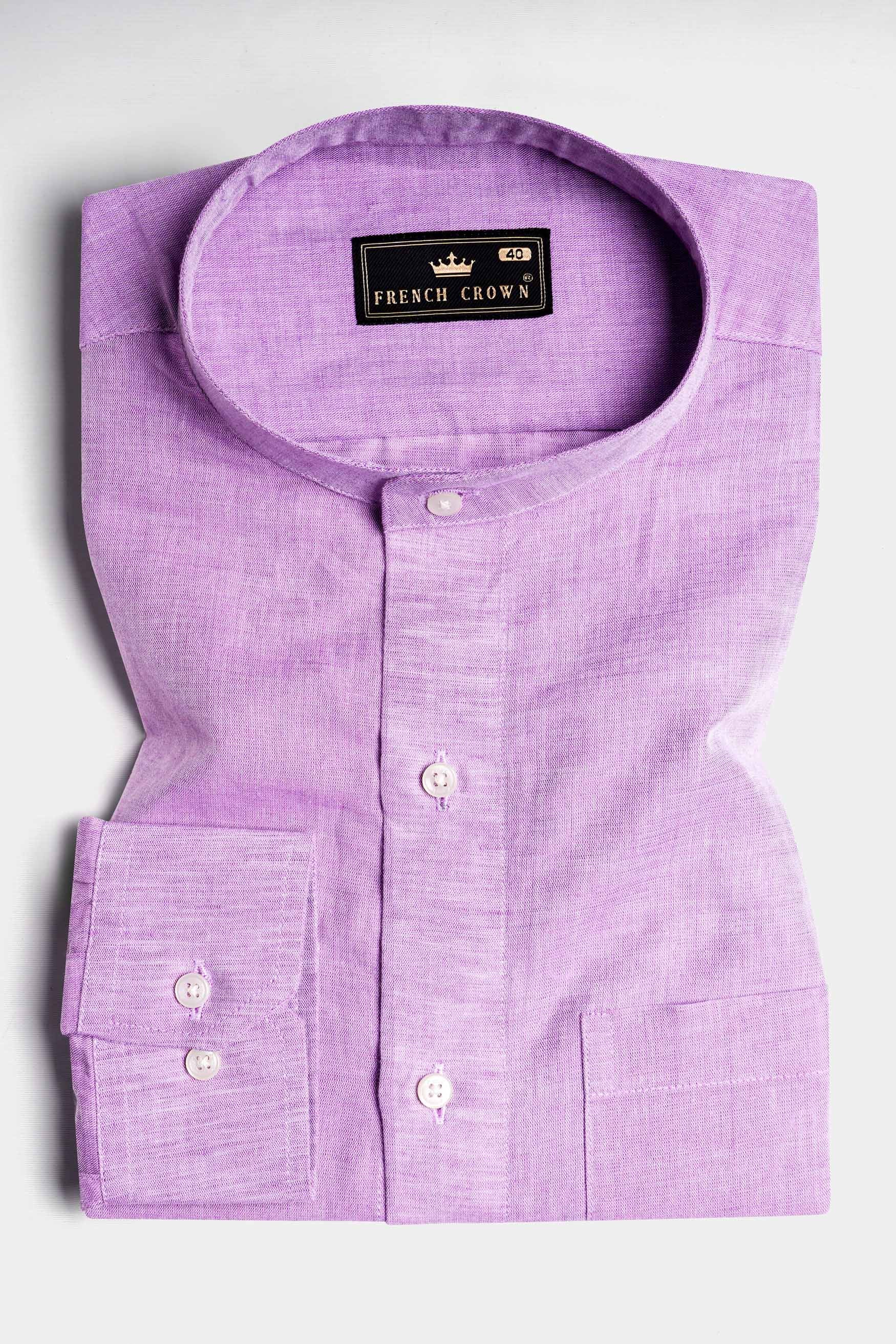 Plum Purple Luxurious Linen Shirt